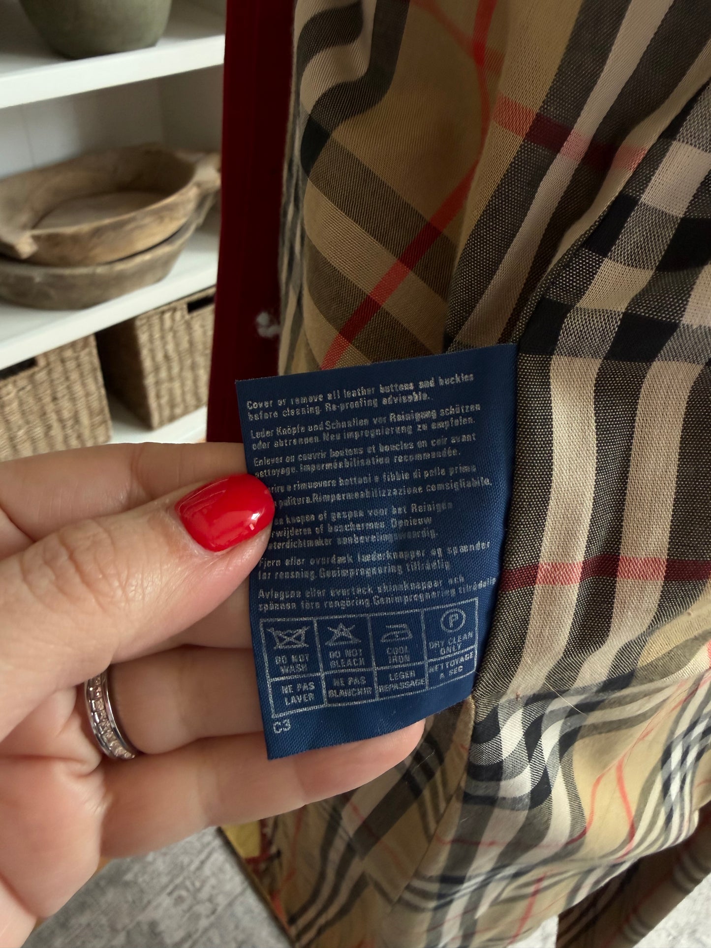 Vintage Burberry red trench