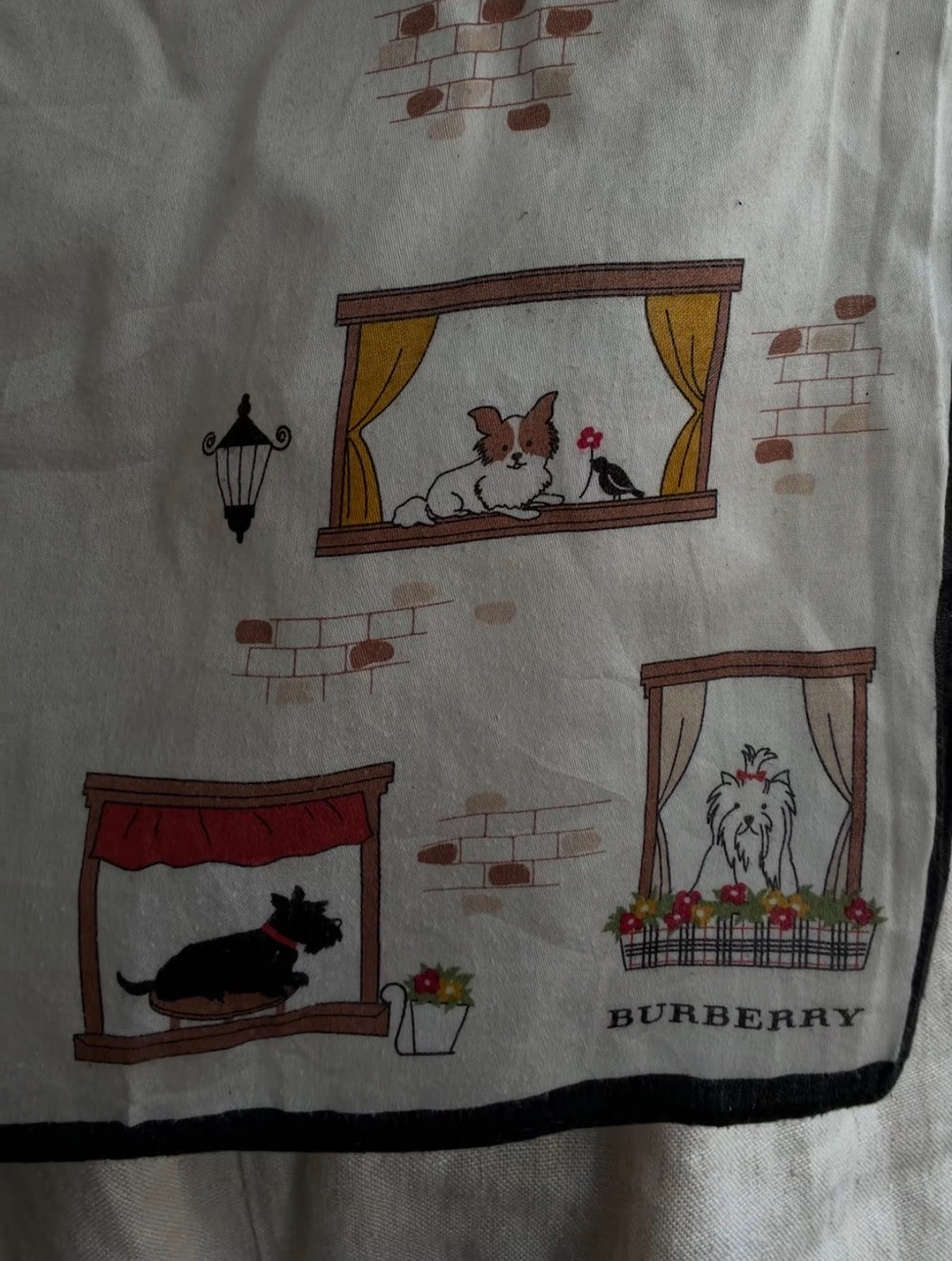#11 Vintage Burberry cotton dog scarf