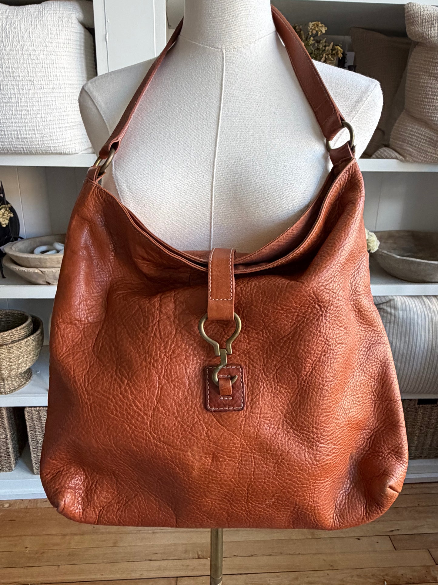 90s Lauren by Ralph Lauren leather shoulder bag