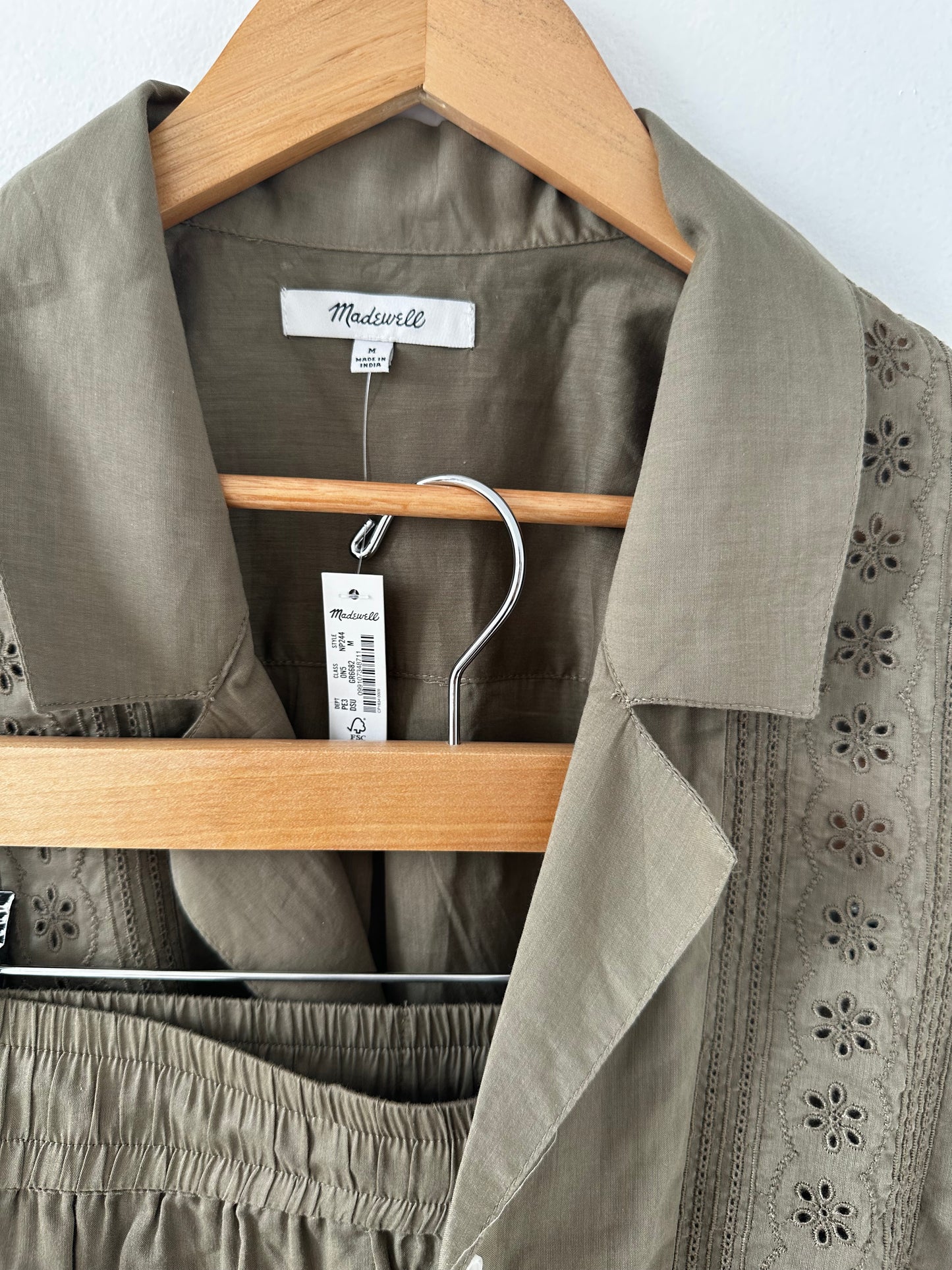 Madewell embroidered set. NWT