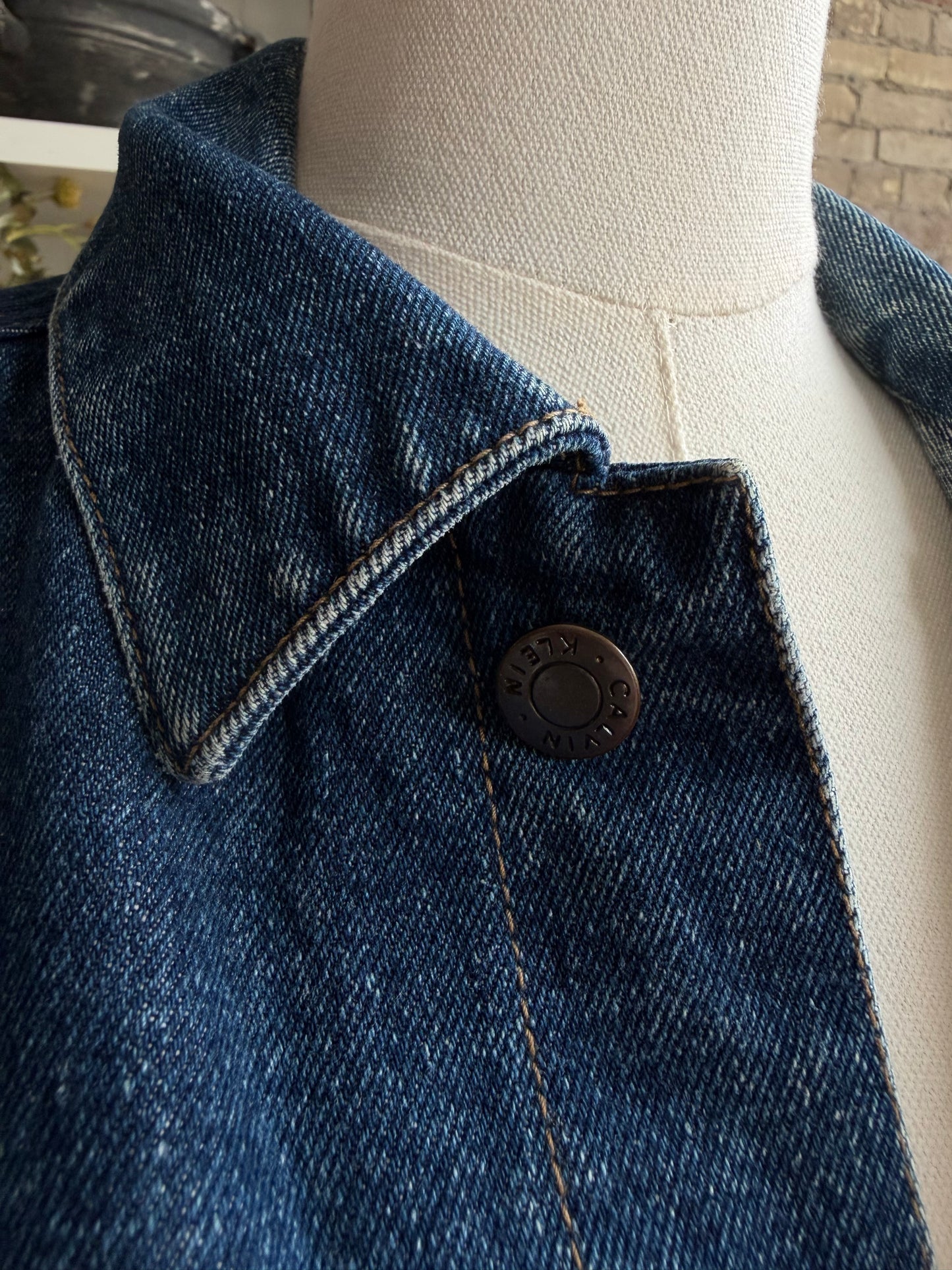 80s Calvin Klein classic denim jacket. Hong Kong