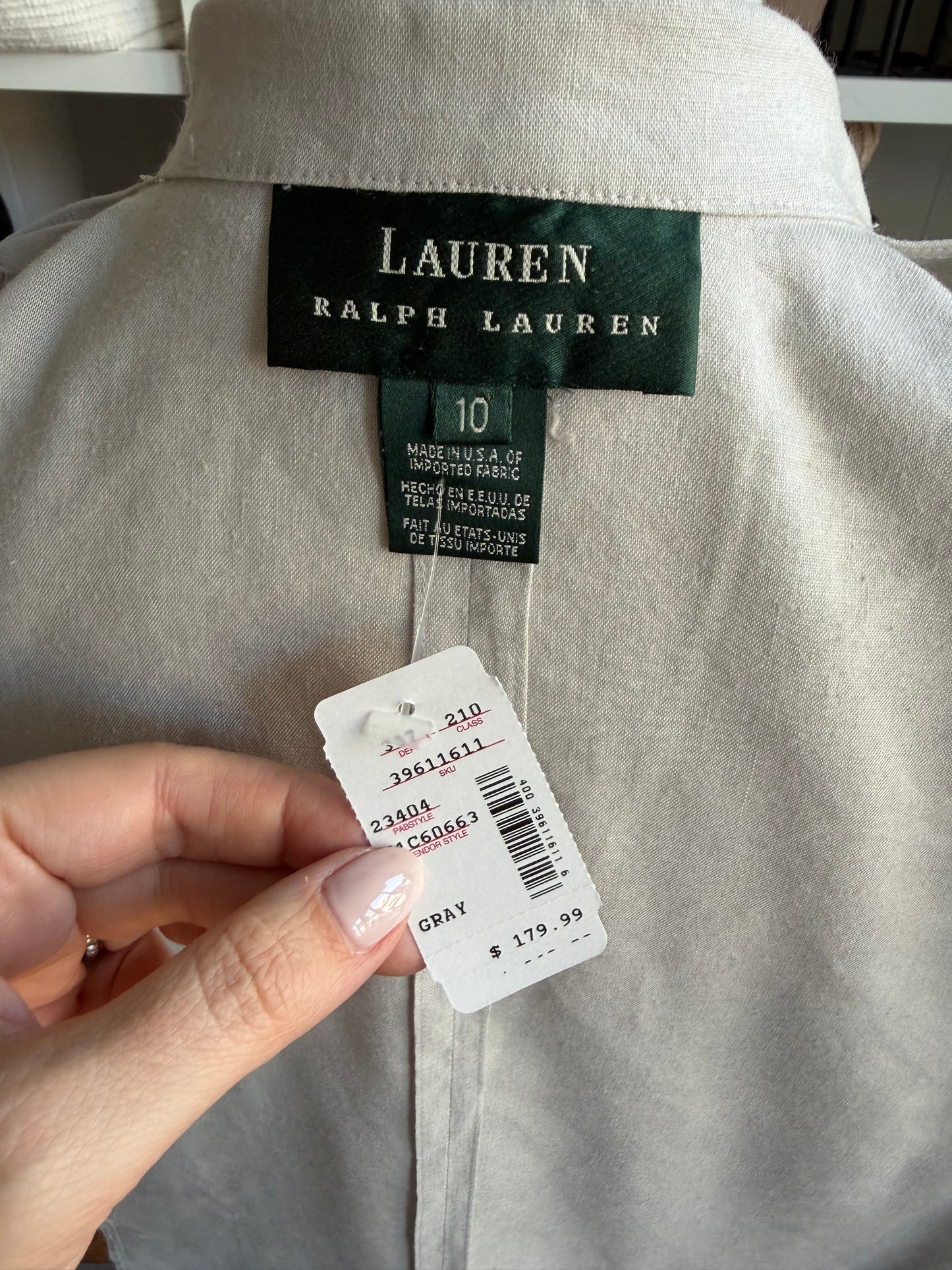 90s Lauren by Ralph Lauren linen blend blazer. Made in the USA