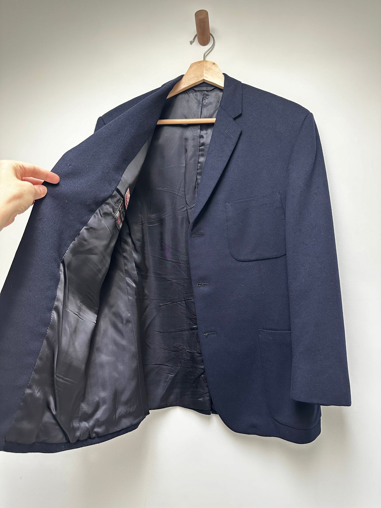 Vintage navy wool schoolboy blazer