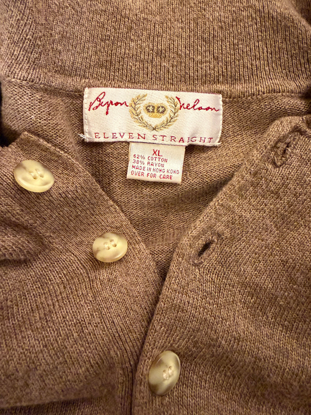 90s Byron Nelson polo sweater. Made in Hong Kong. Fits M-XL