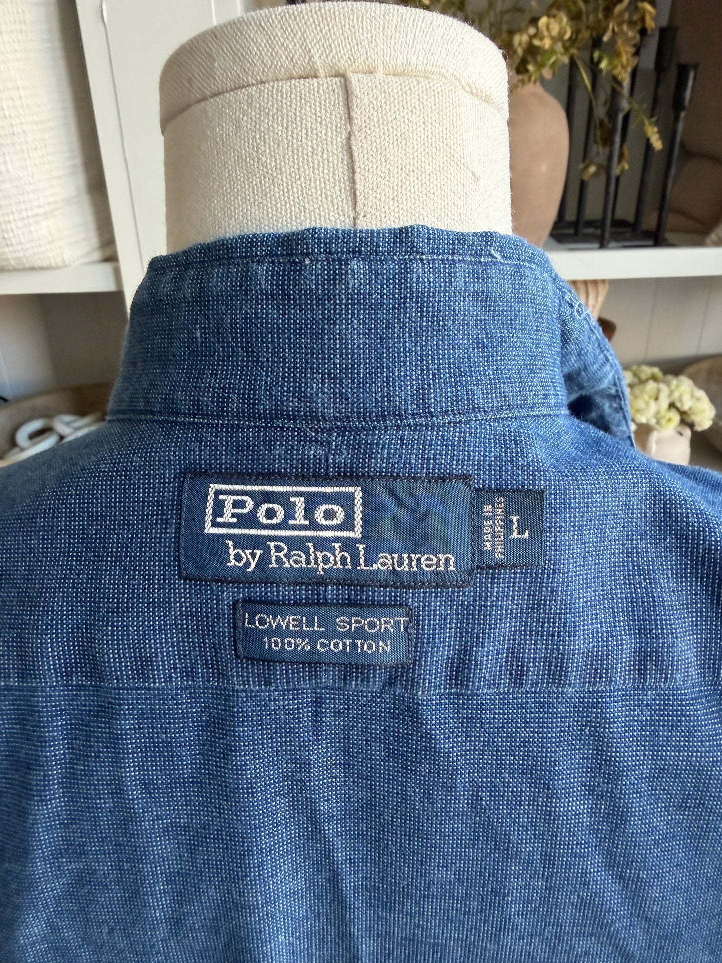 90s Ralph Lauren navy poplin button down