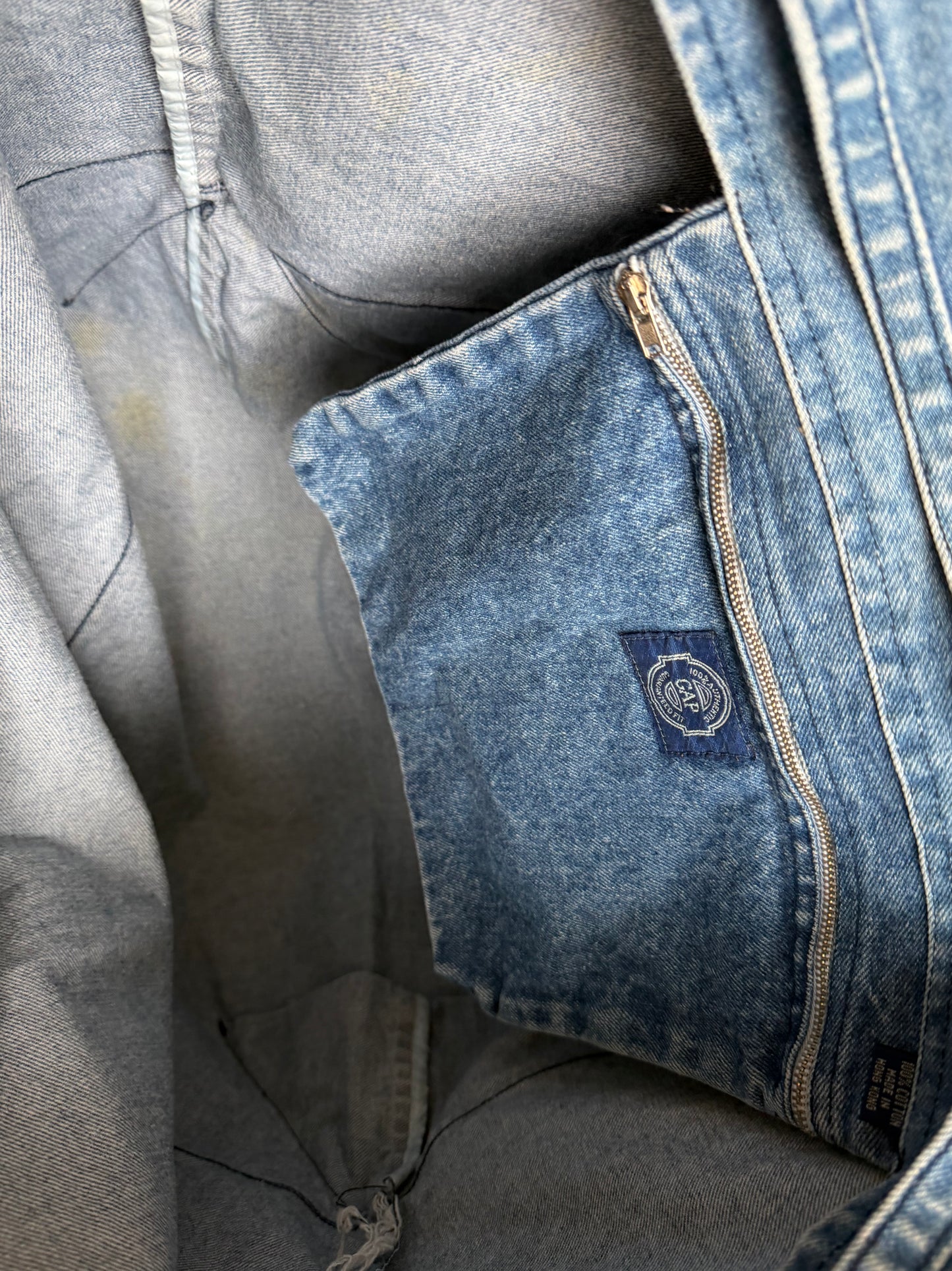 90s Gap denim duffle bag. Made in Hong Kong