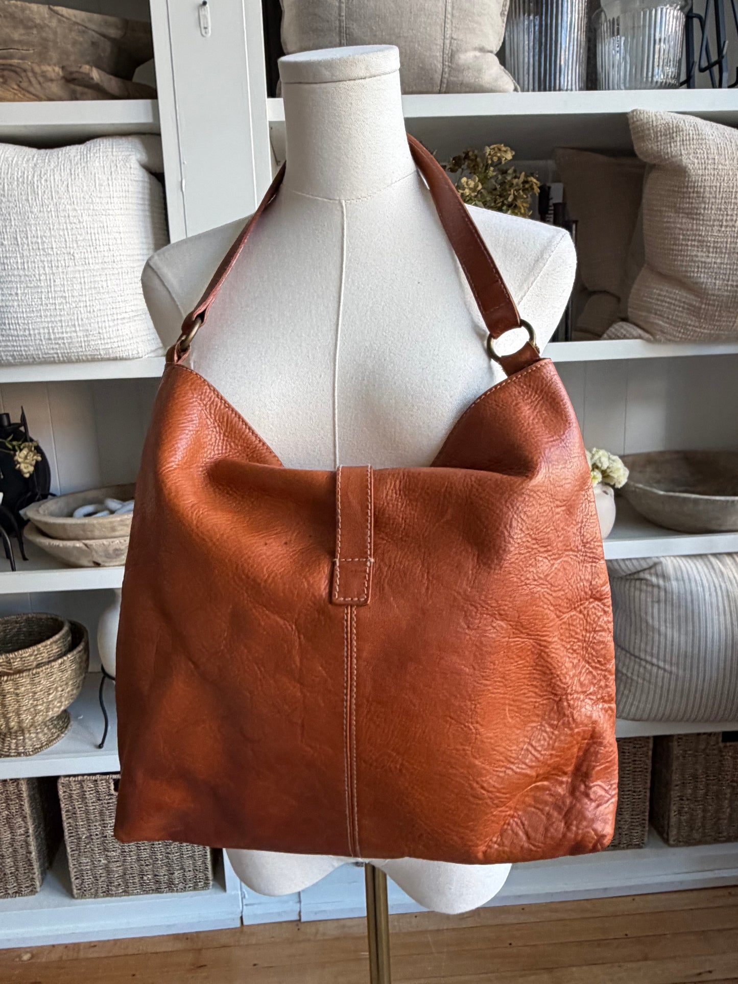 90s Lauren by Ralph Lauren leather shoulder bag