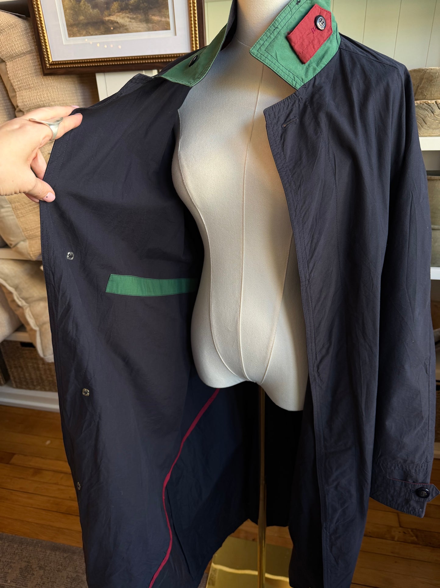 80s Five Knots Melka navy trench #15