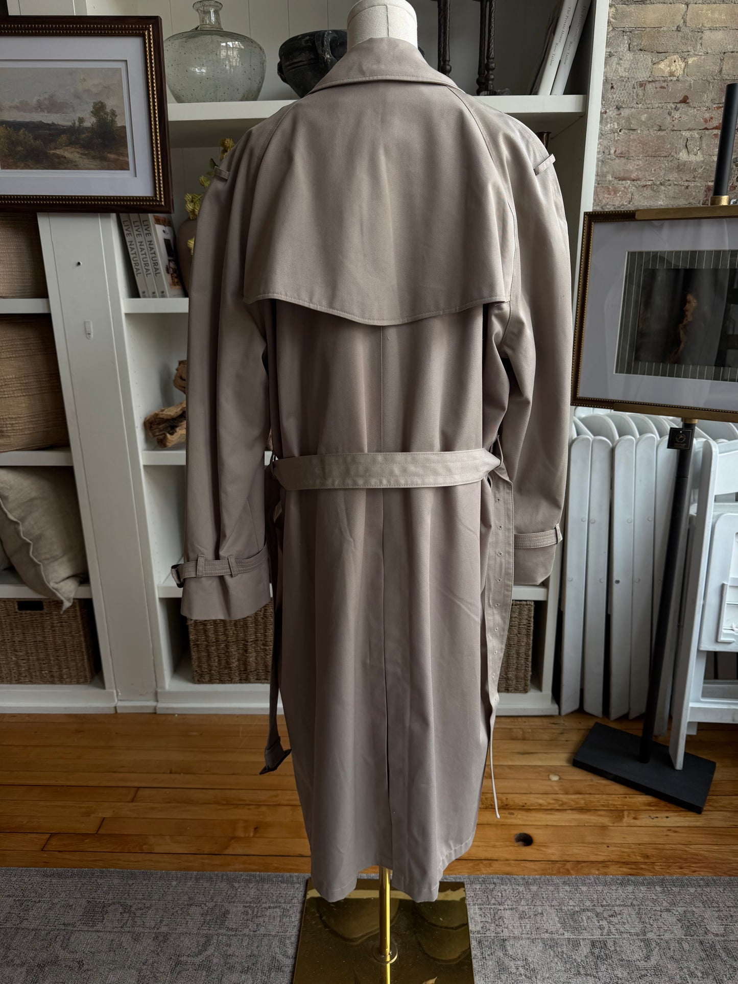 80s/90s Stafford khaki trench with zip out wool lining