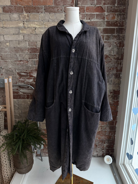 90s black quilted jacket