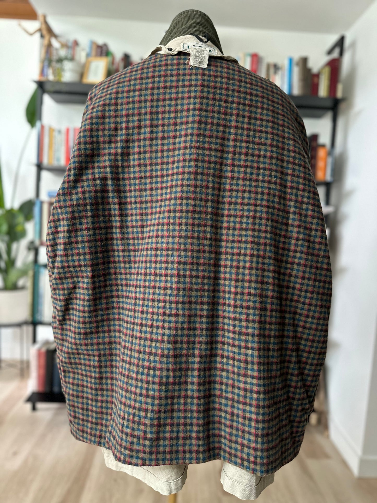 90s LL Bean khaki barn coat with removable lining. Made in the USA
