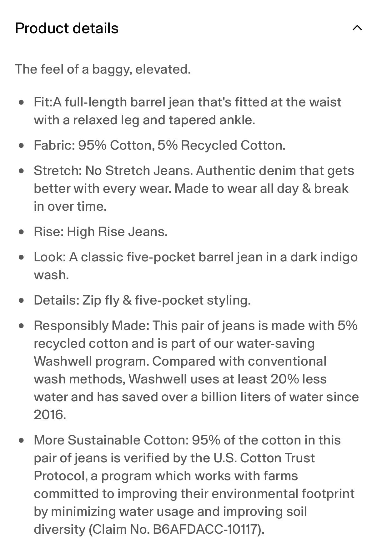 Gap Barrel highrise patchwork jeans. Size 30 (10R)