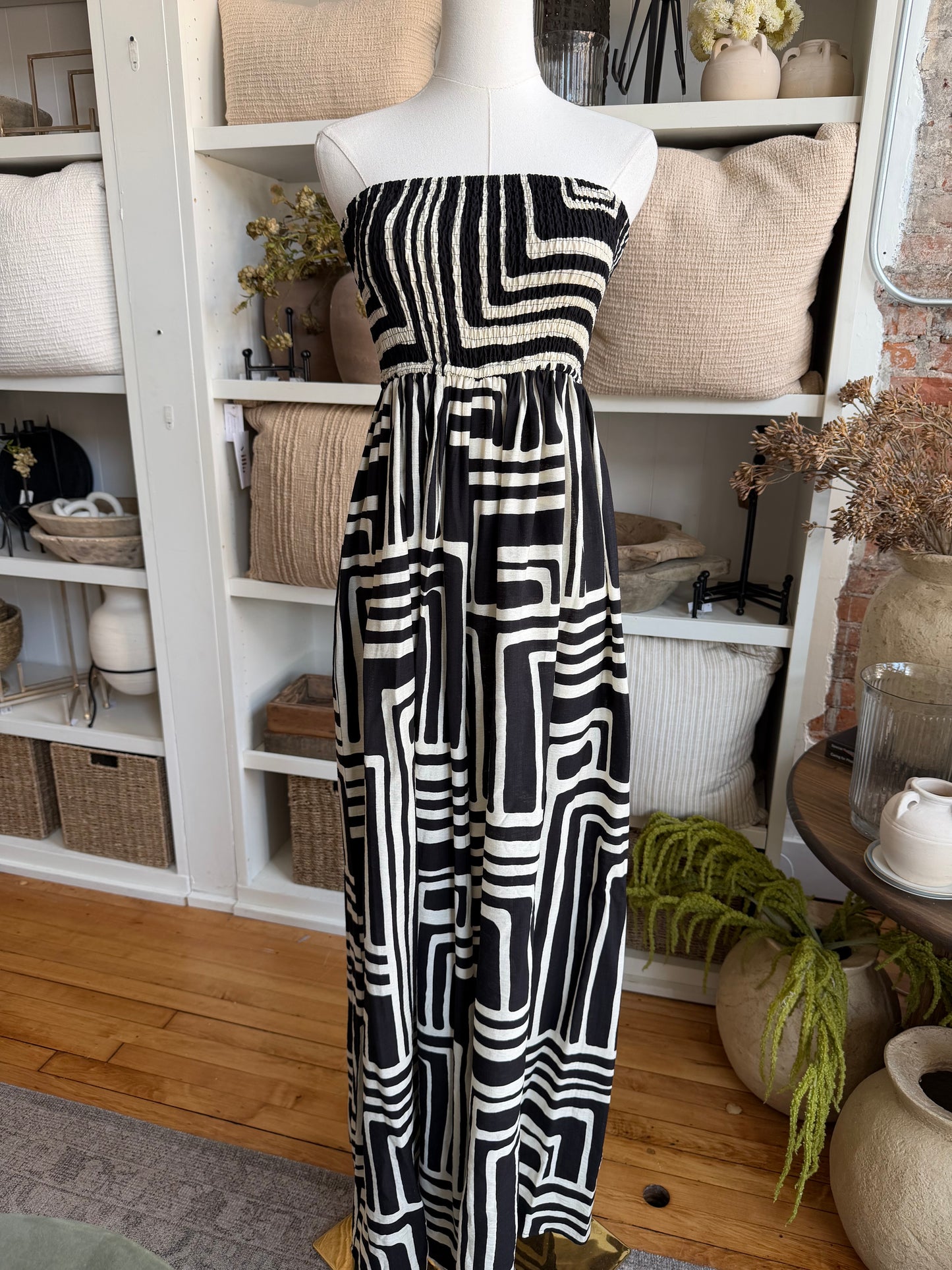 Hers & Mine wide leg strapless jumpsuit. Size small (runs big). Never worn