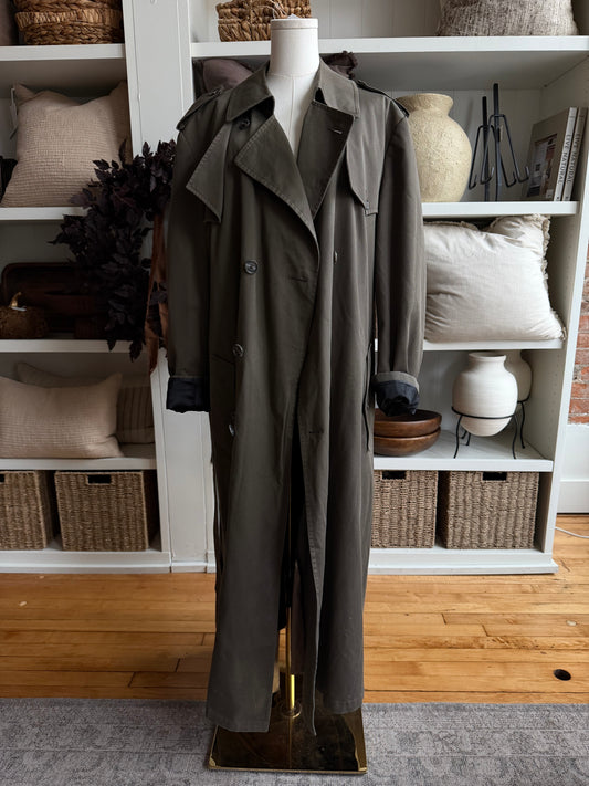 Vintage Christian Dior green trench. Fits M-XL tall