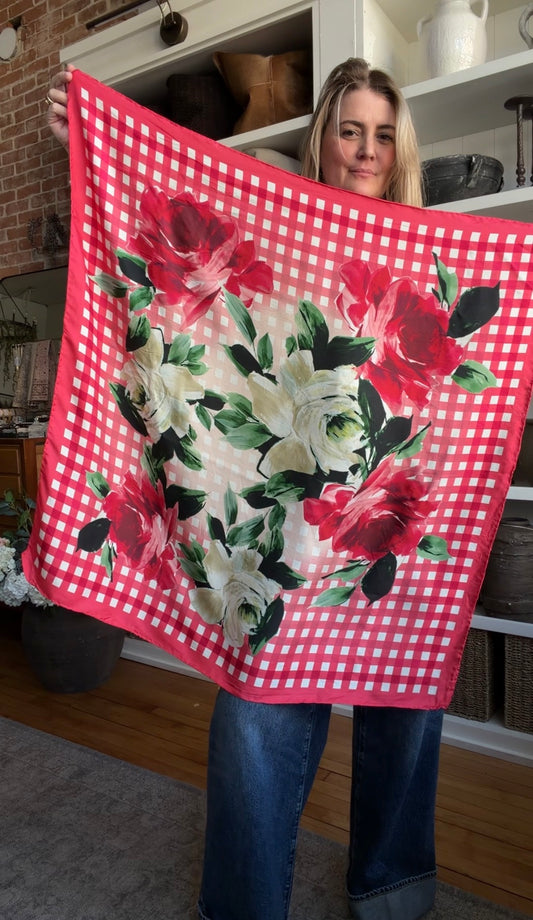 Paris vintage silk scarf #20