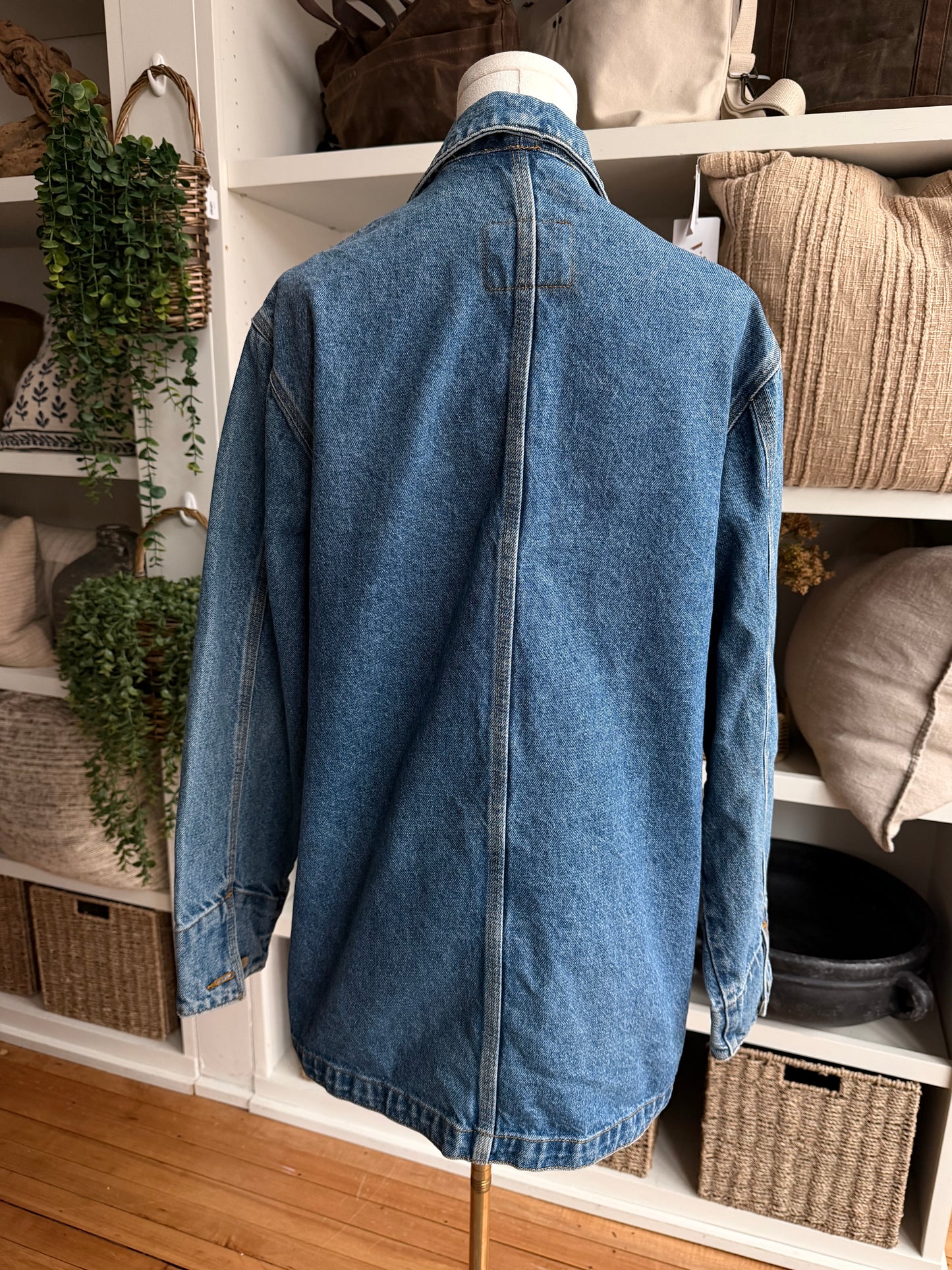 90s Lauren Jeans Co denim chore coat. Made in Mexico