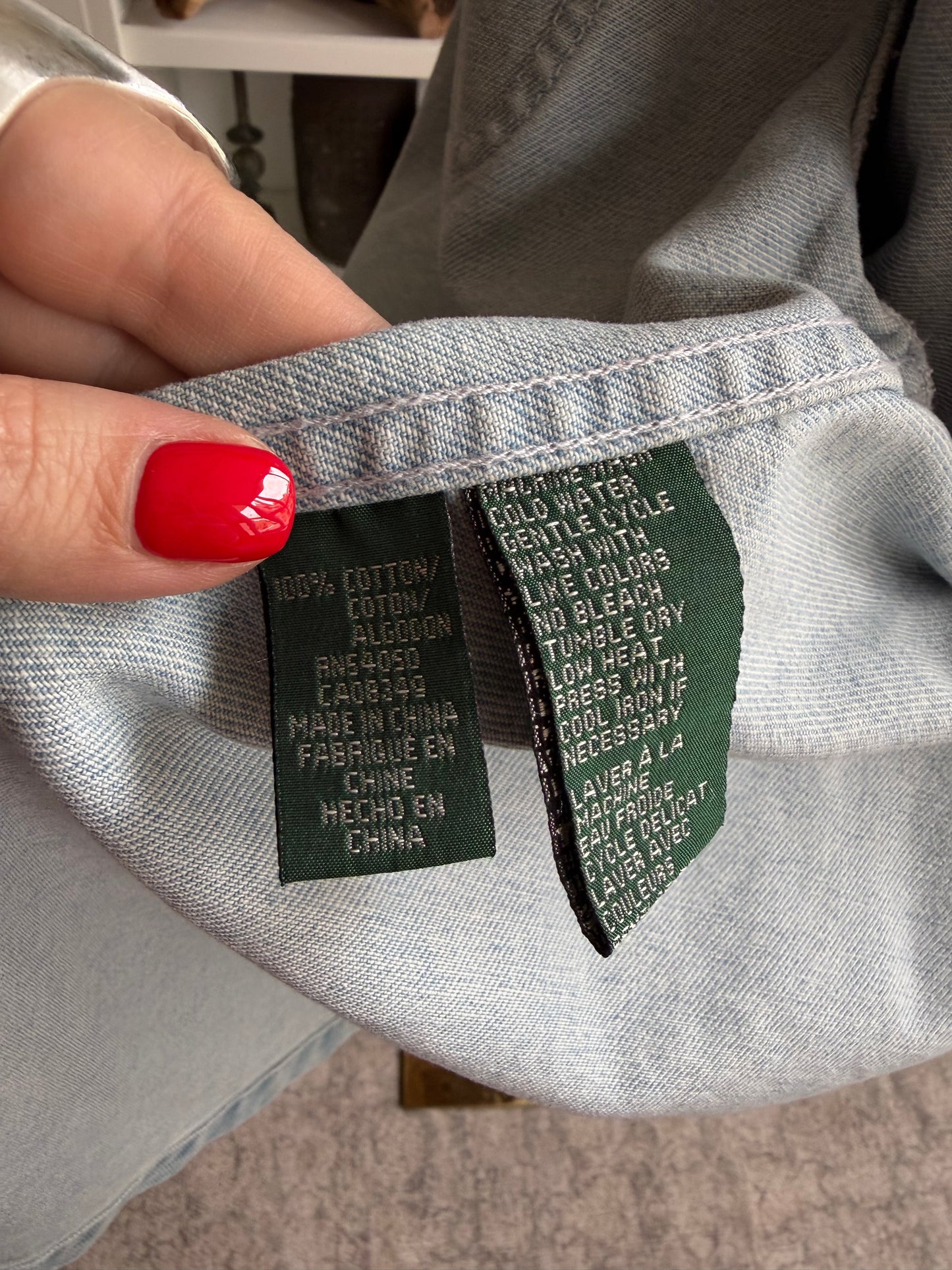 90s Lauren Ralph Lauren denim chore coat (slightly darker)