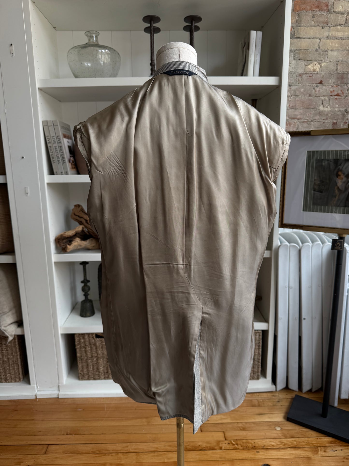 90s Burberry silk blazer. Made in the USA