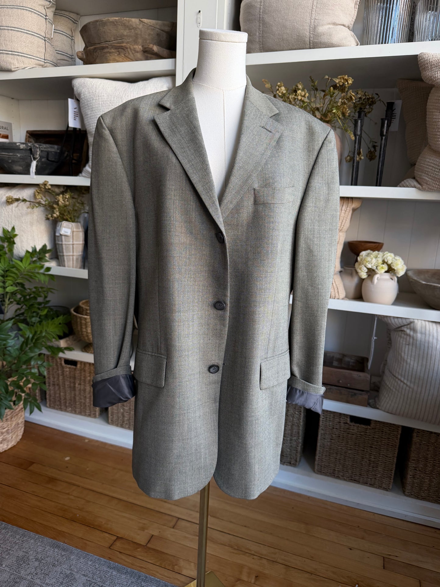 00s Oscar De La Renta lightweight wool blazer