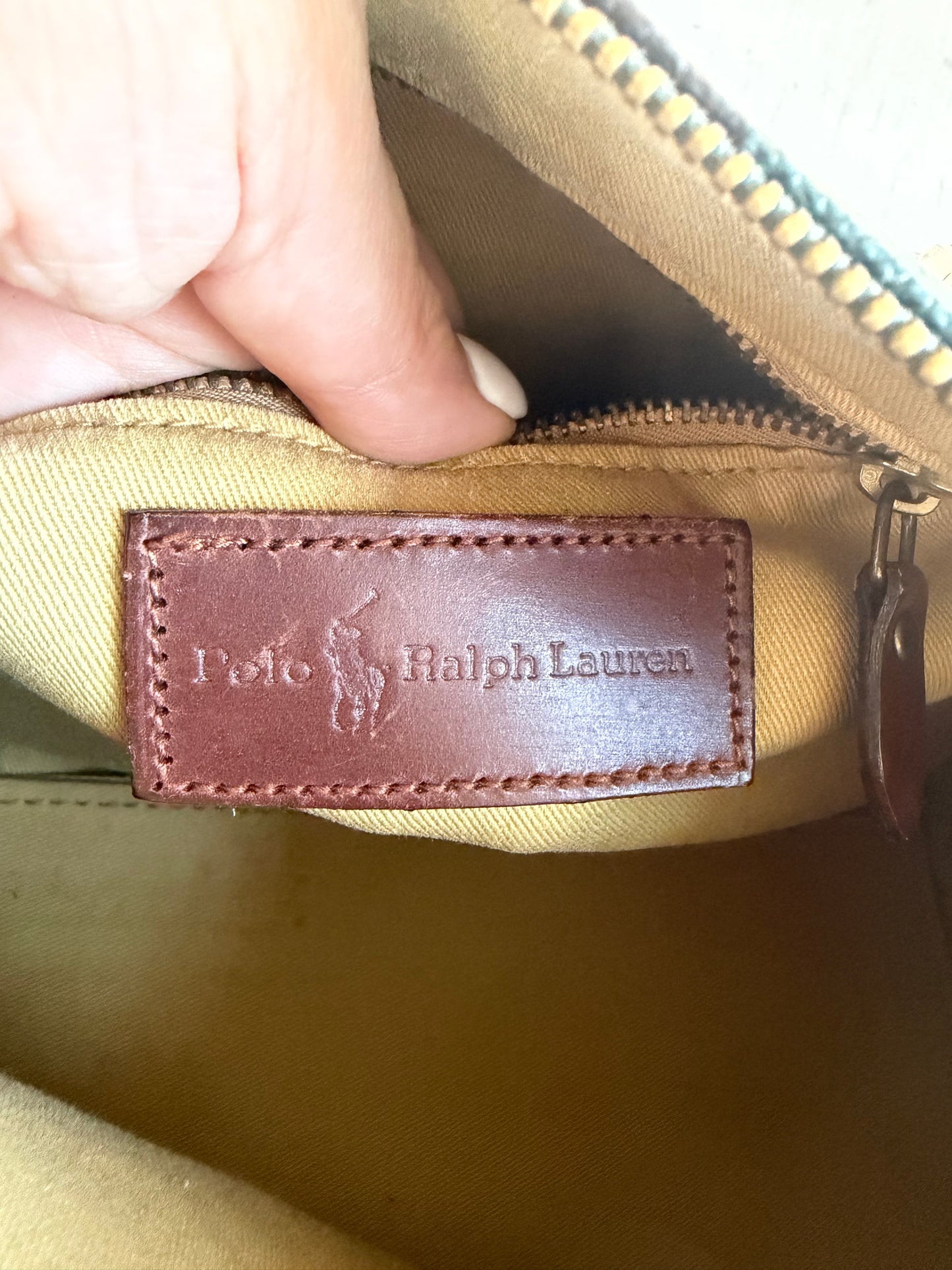 90s Ralph Lauren black watch plaid small duffle