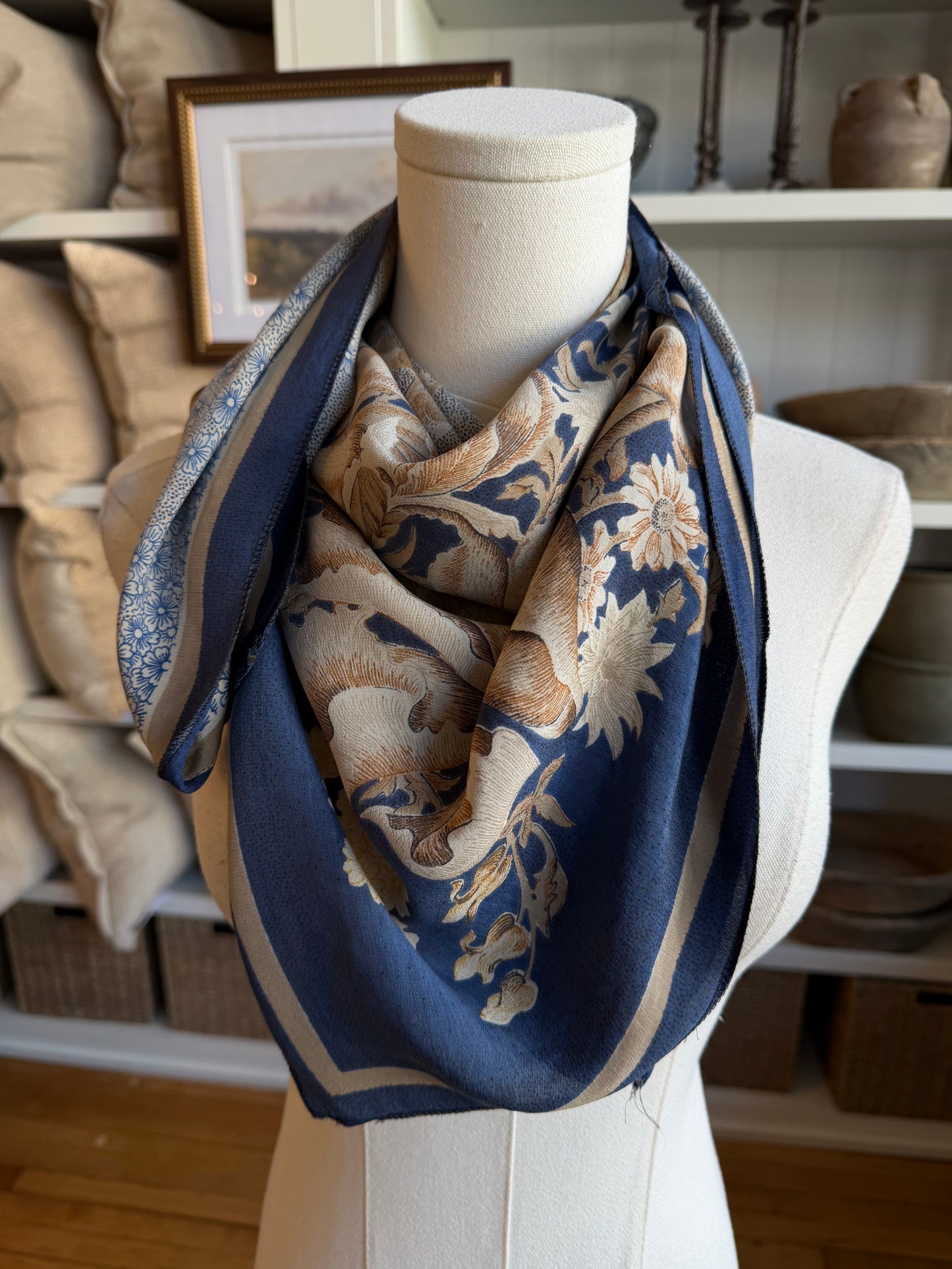 Paris vintage silk scarf #10
