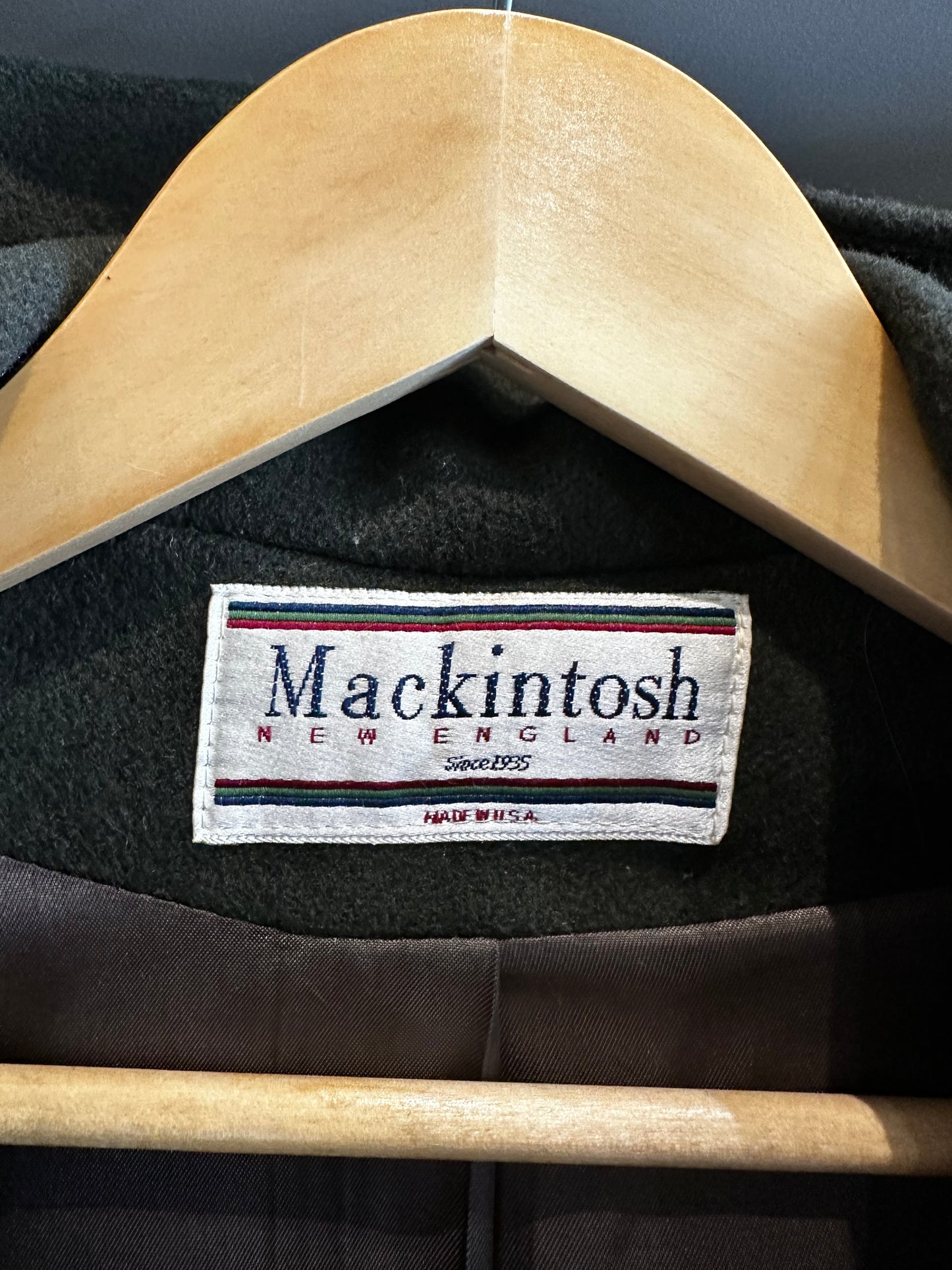 Vintage Mackintosh wool toogle coat