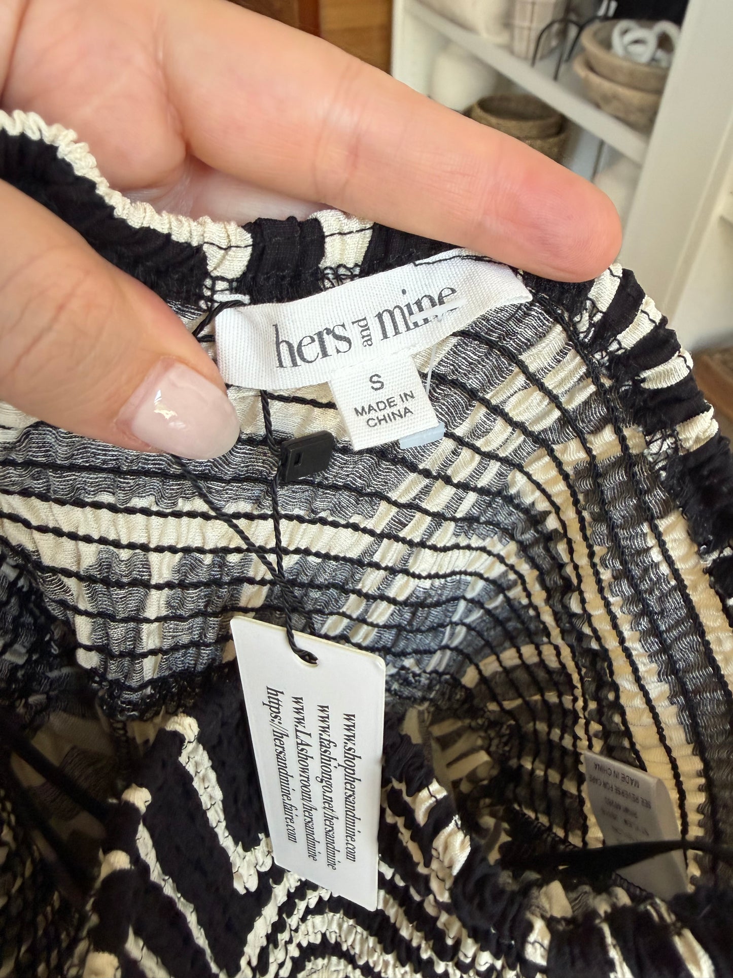 Hers & Mine wide leg strapless jumpsuit. Size small (runs big). Never worn
