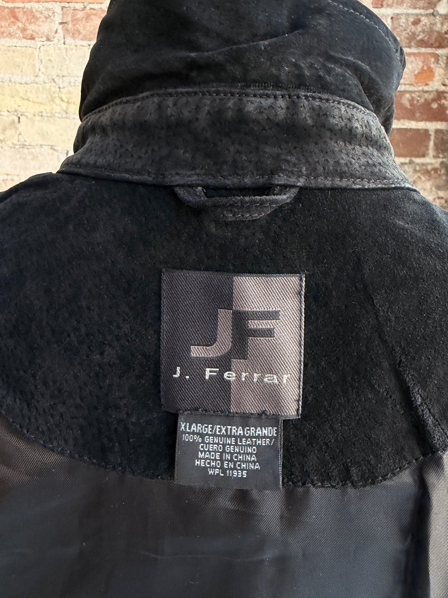 00s J Ferrar black suede jacket