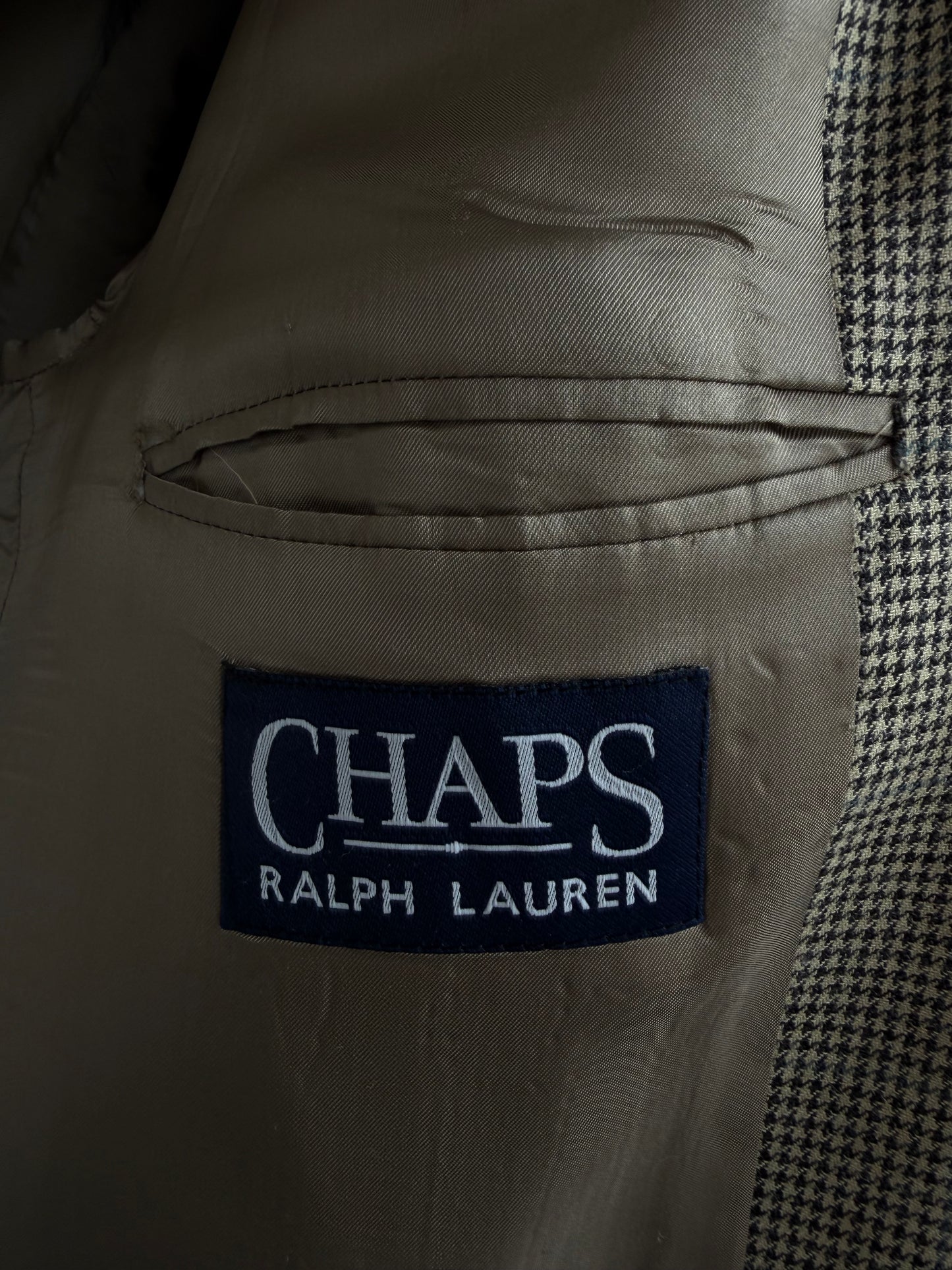 90s Chaps Ralph Lauren wool plaid blazer. Made in Canada
