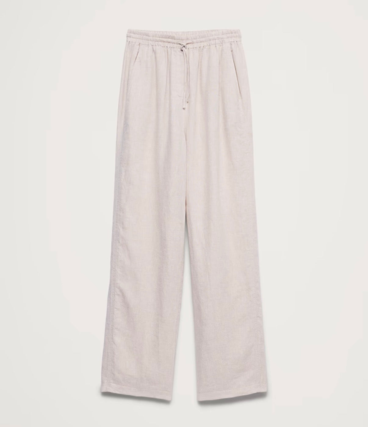 Banana Republic Getaway Straight leg pull on pant in linen natural. Size M Tall. NWT