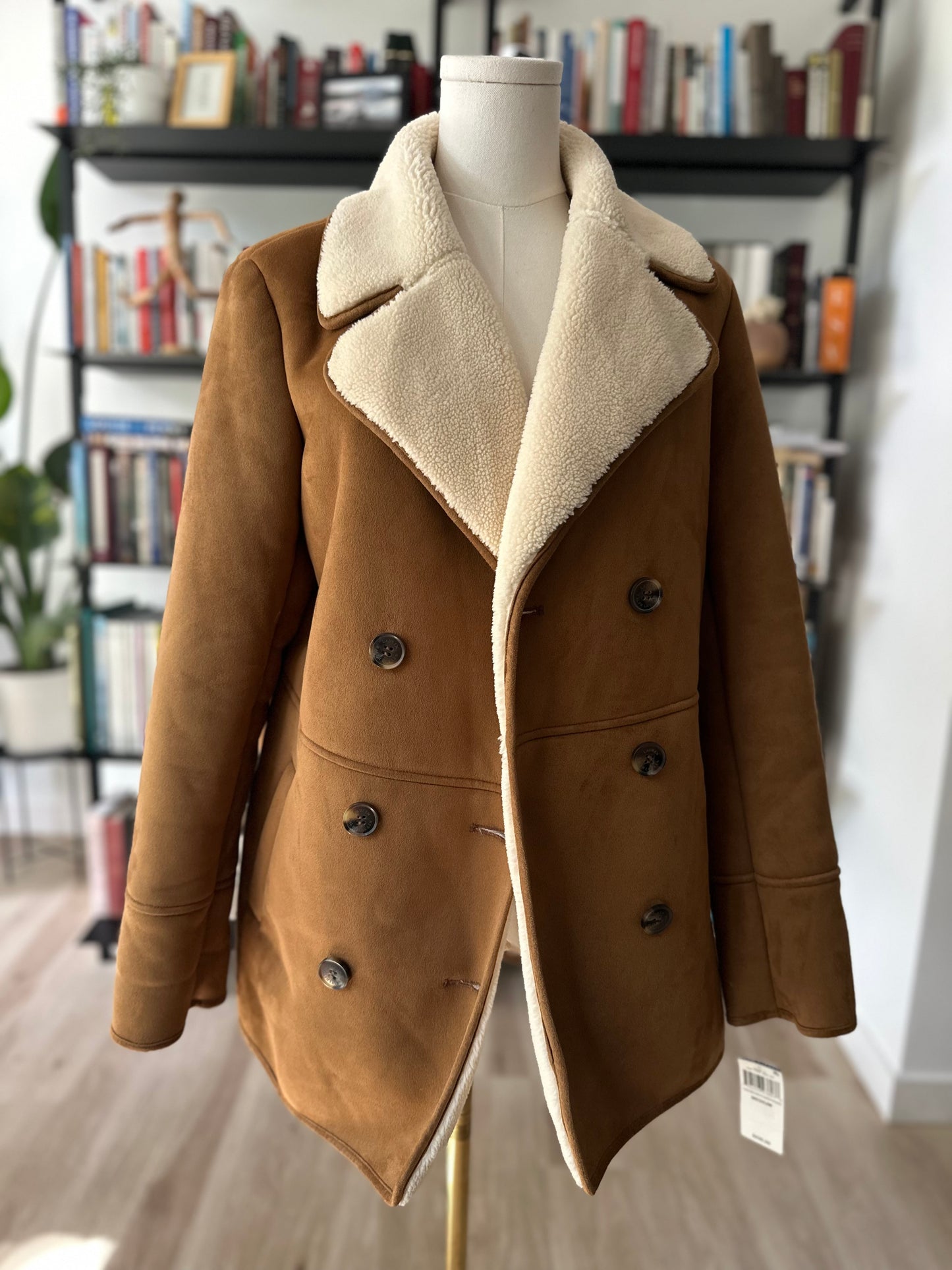 00s Lauren Ralph Lauren faux suede pea coat. NWT