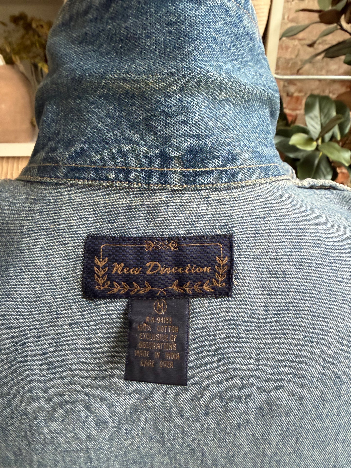 90s New Directions quilted denim jacket