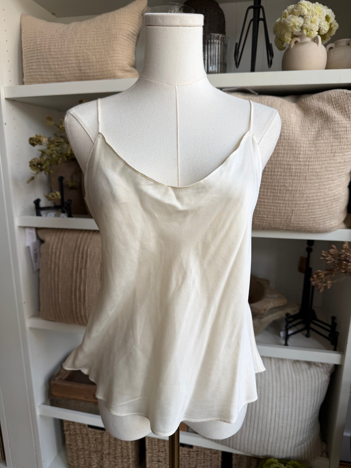JCrew Cream Silk Camisole. Size S. NWT