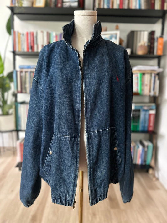 90s Polo Ralph Lauren lined denim bomber