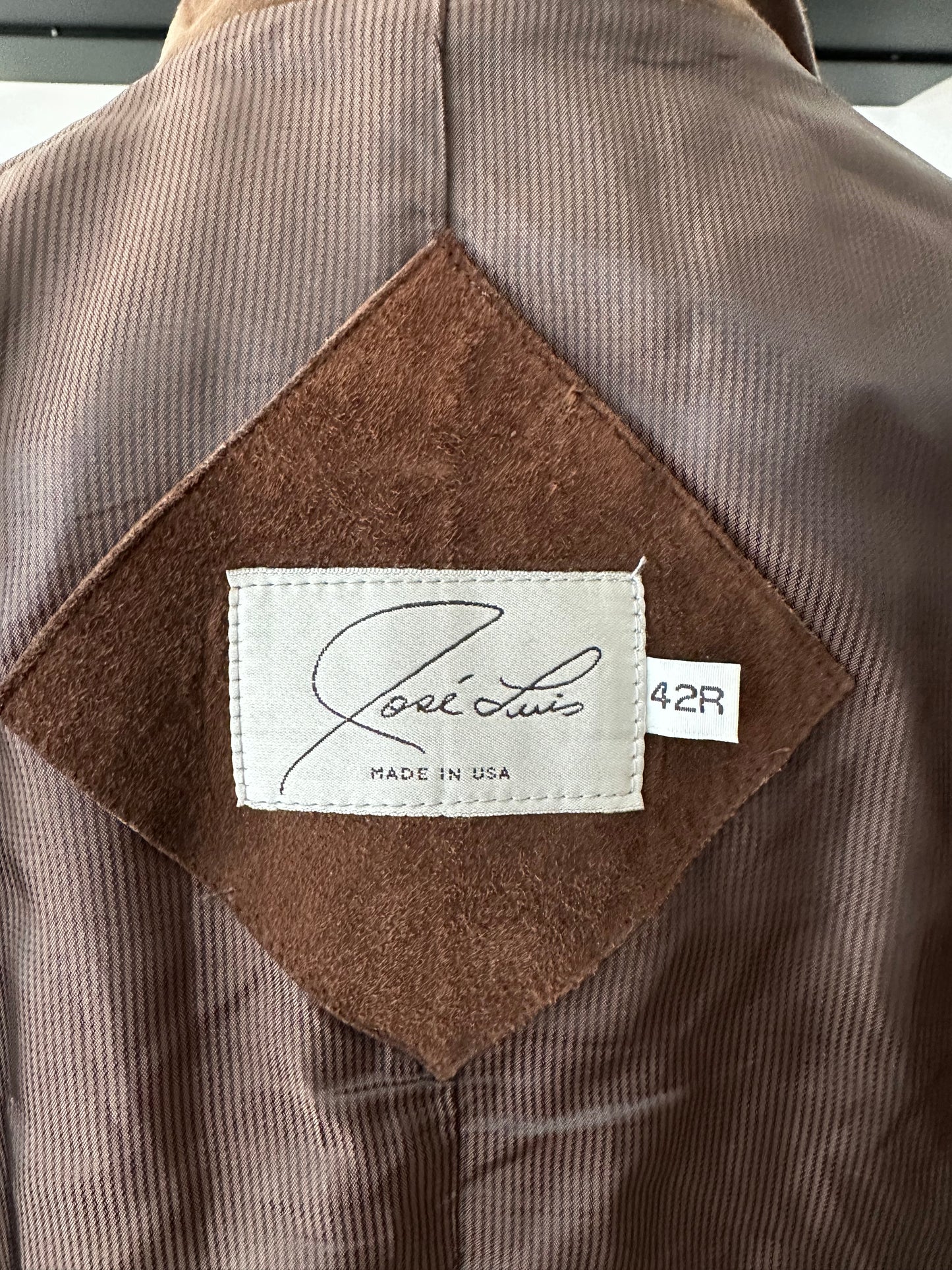 70s/80s Jose Luis brown fringe jacket. Made in the USA