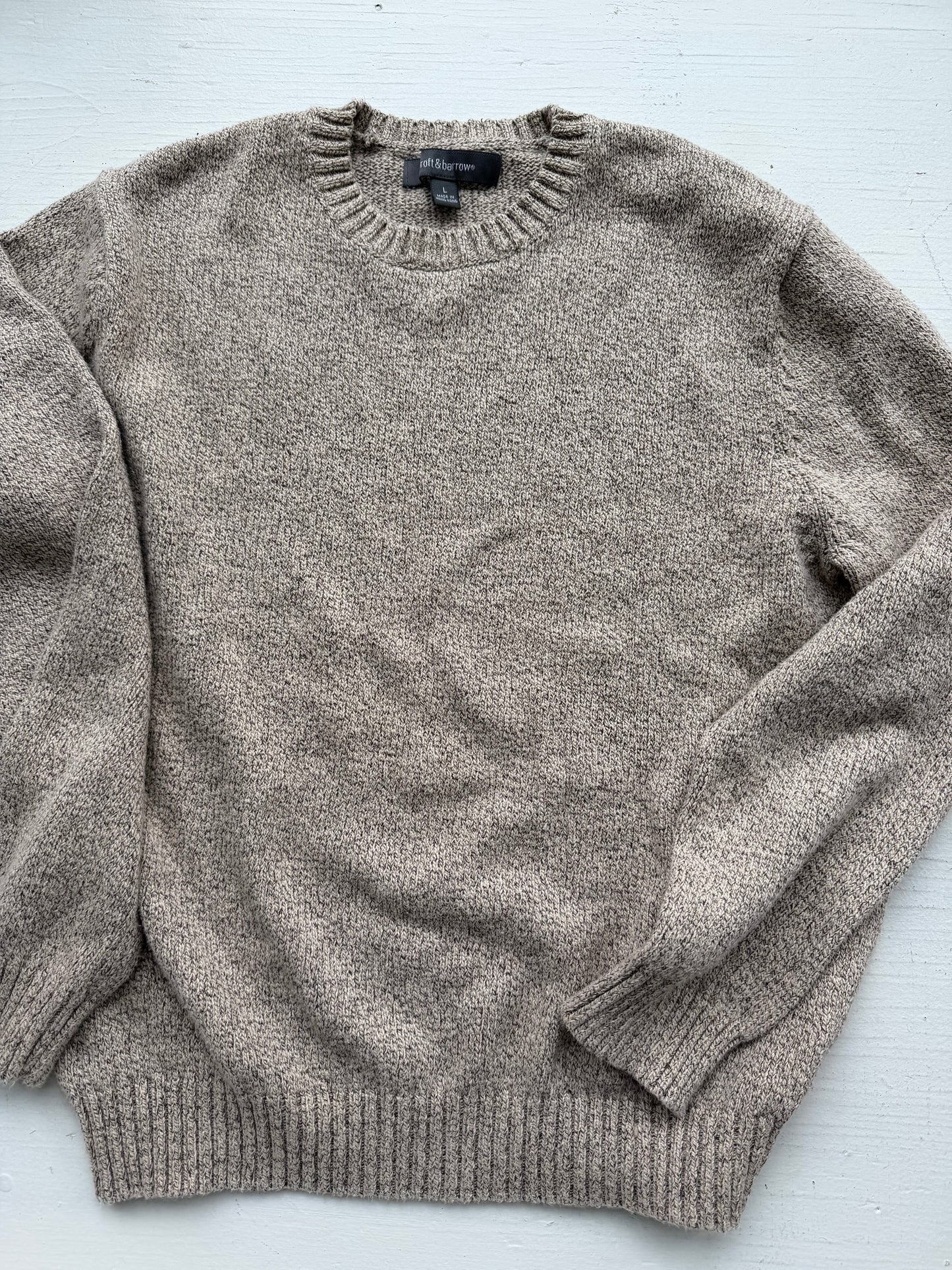 90s Croft and Barrow marled cotton sweater. Made in Hong Kong