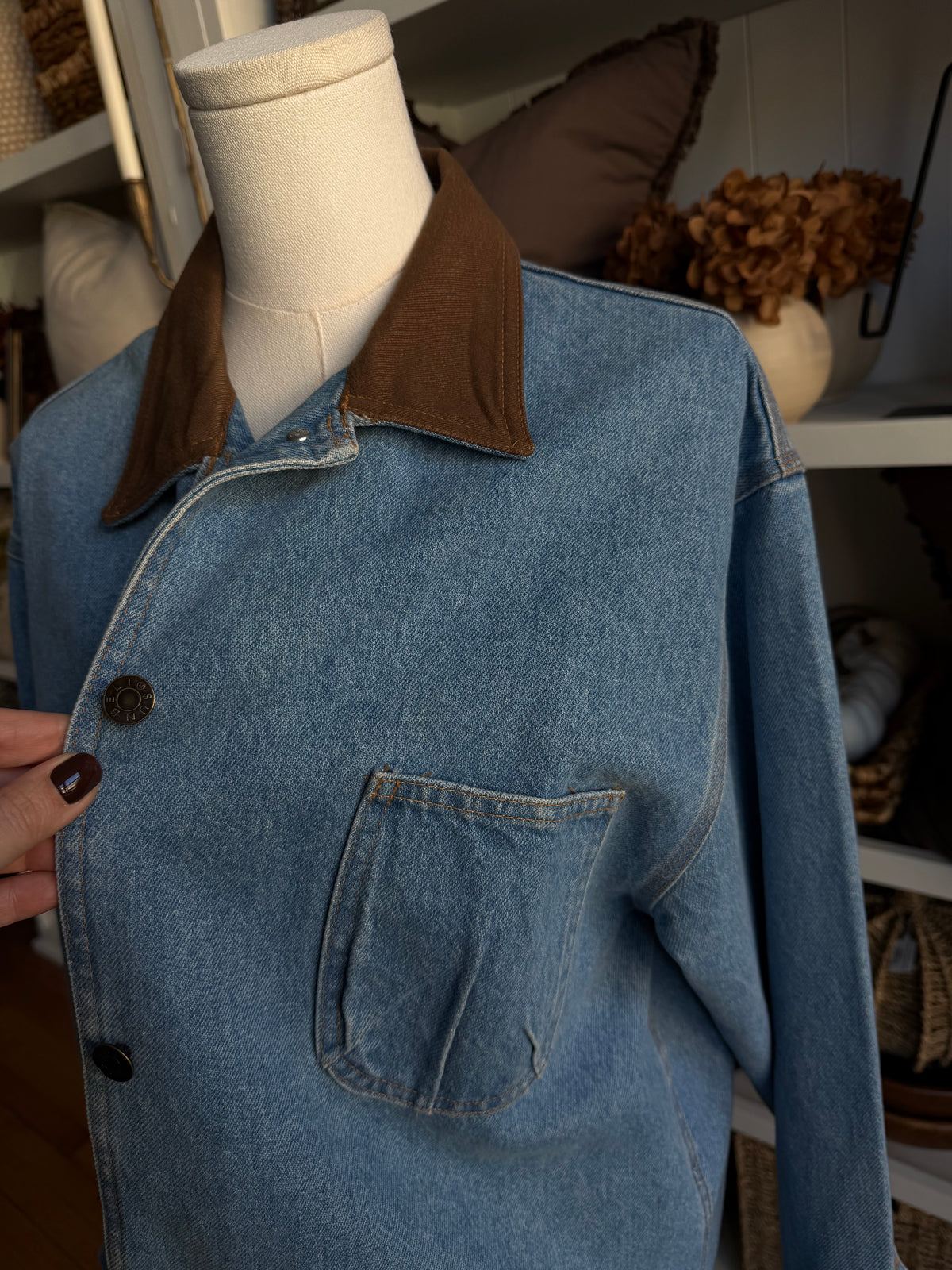 90s Sunbelt denim chore coat. Fits M-L