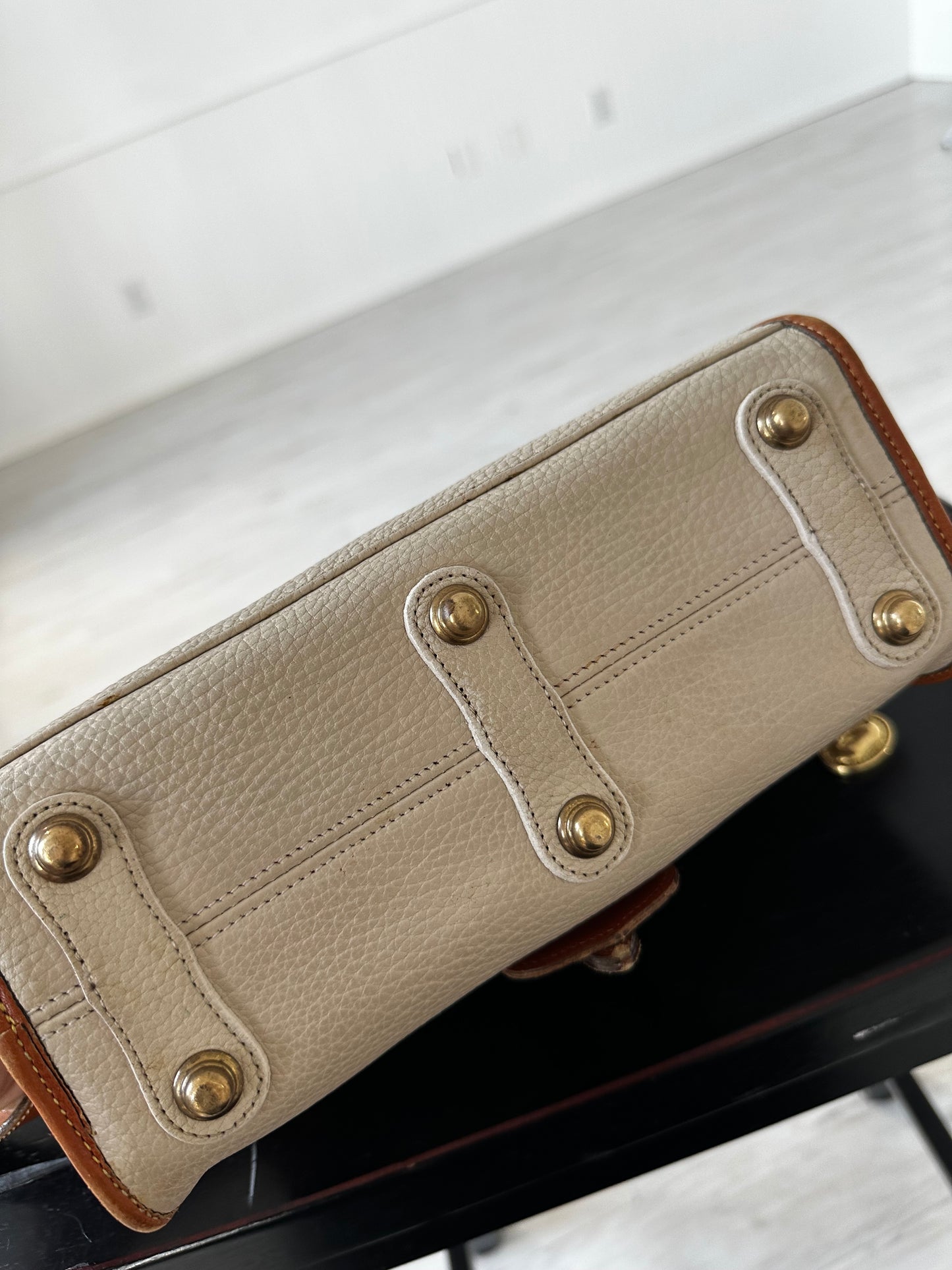 90s Dooney and Bourke Essex in cream