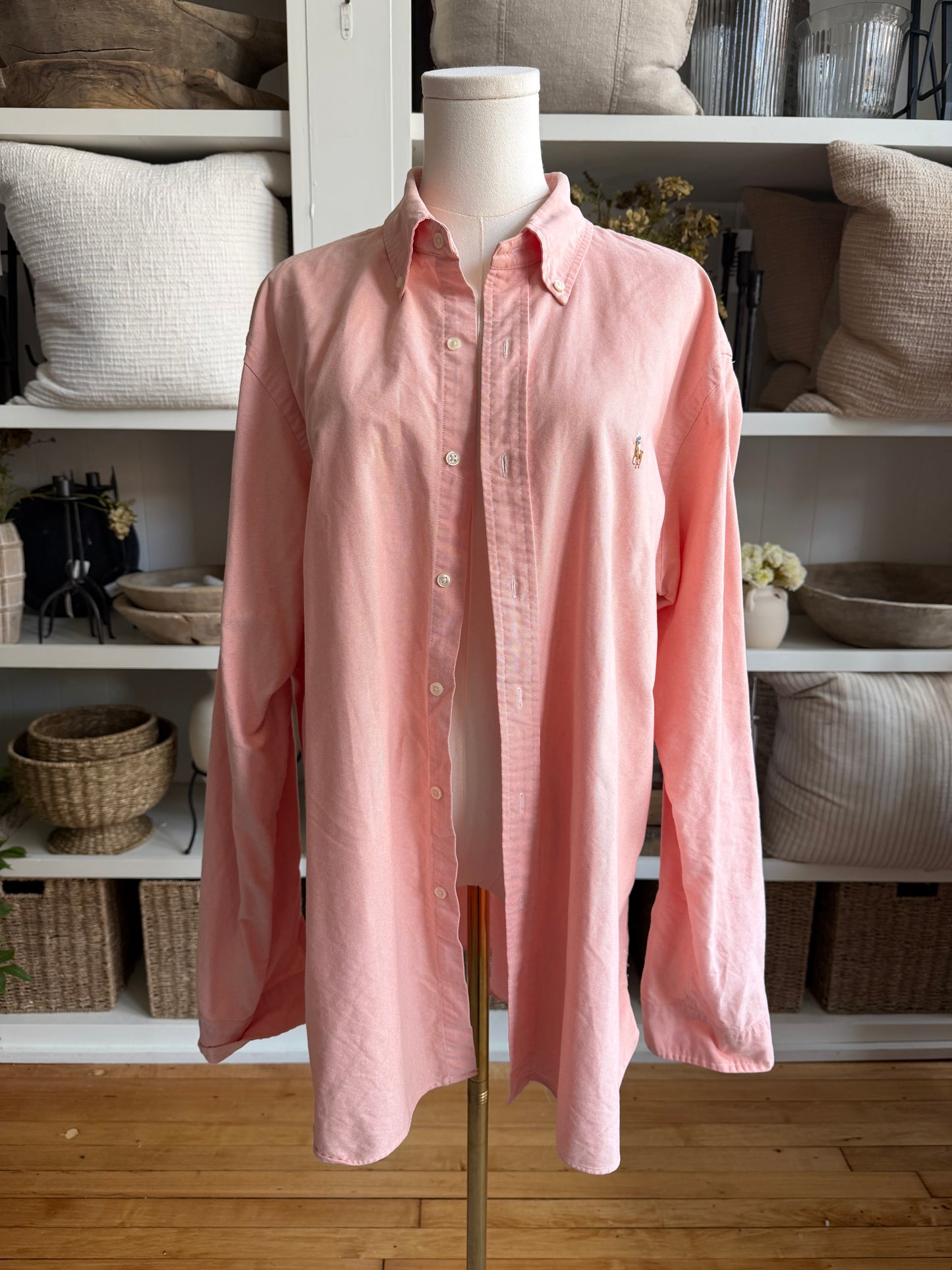 00 Ralph Lauren coral oxford button down