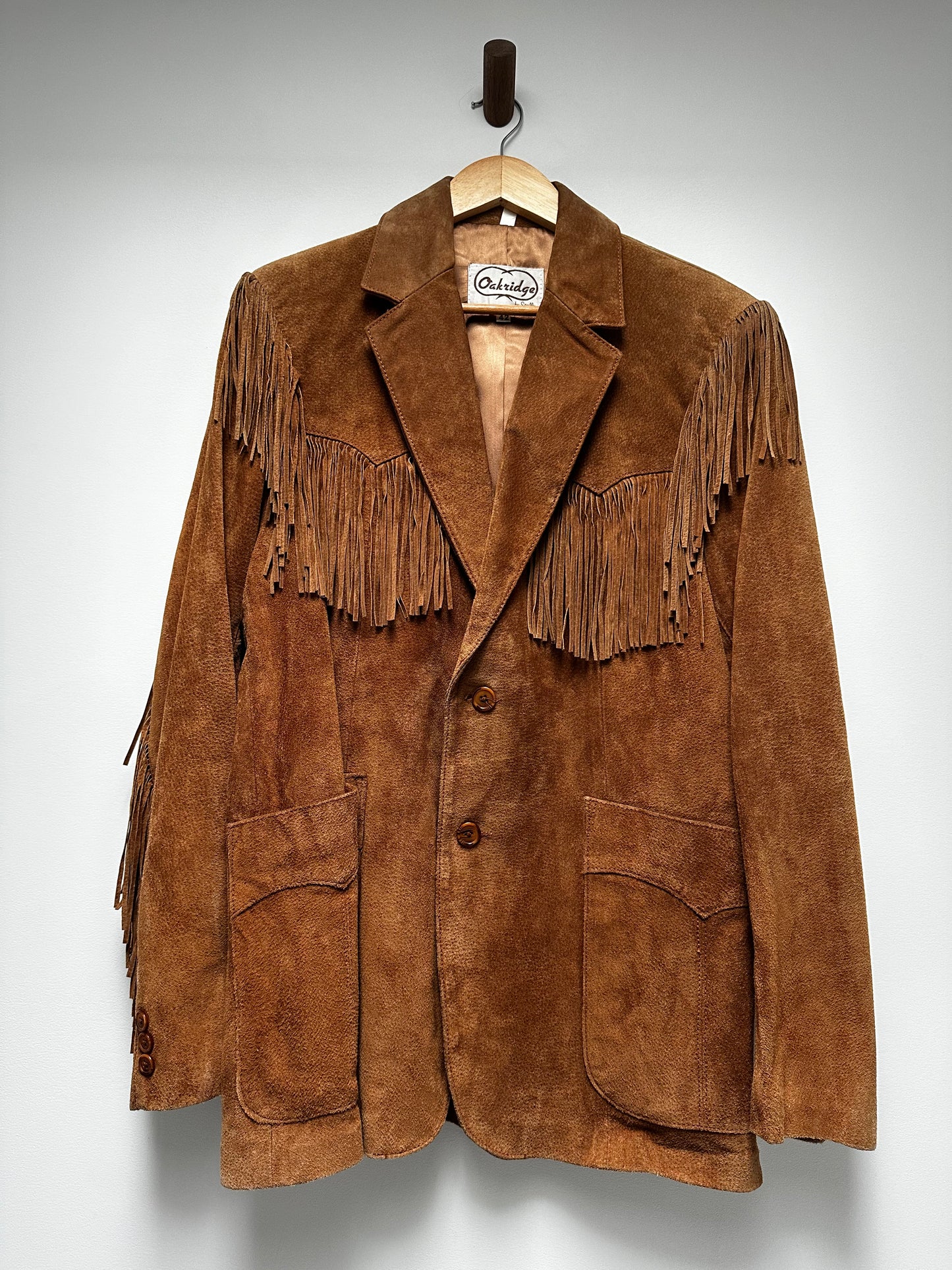 Vintage Oakridge suede fringe jacket