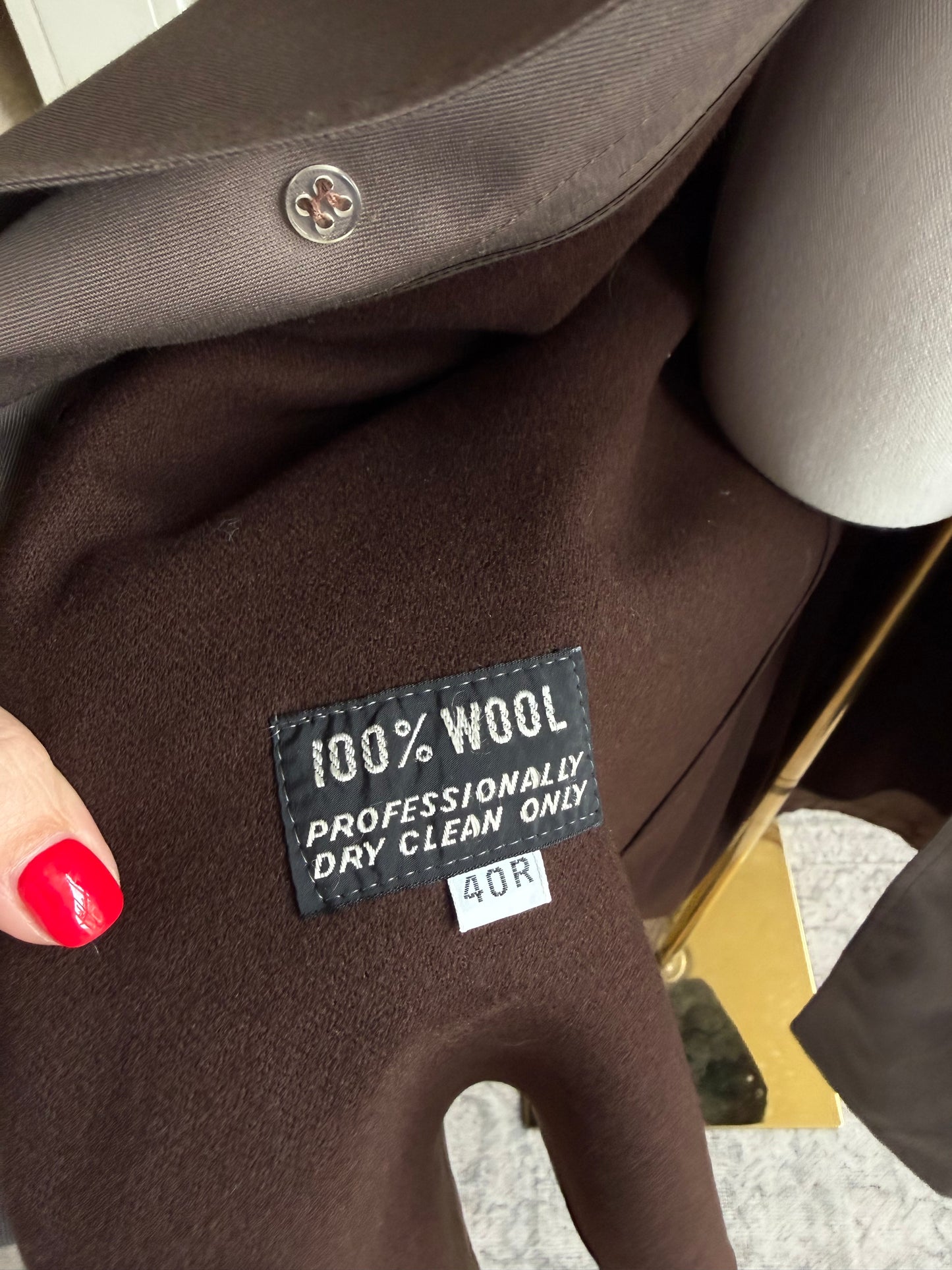 Vintage Christian Dior taupe trench with zip out lining