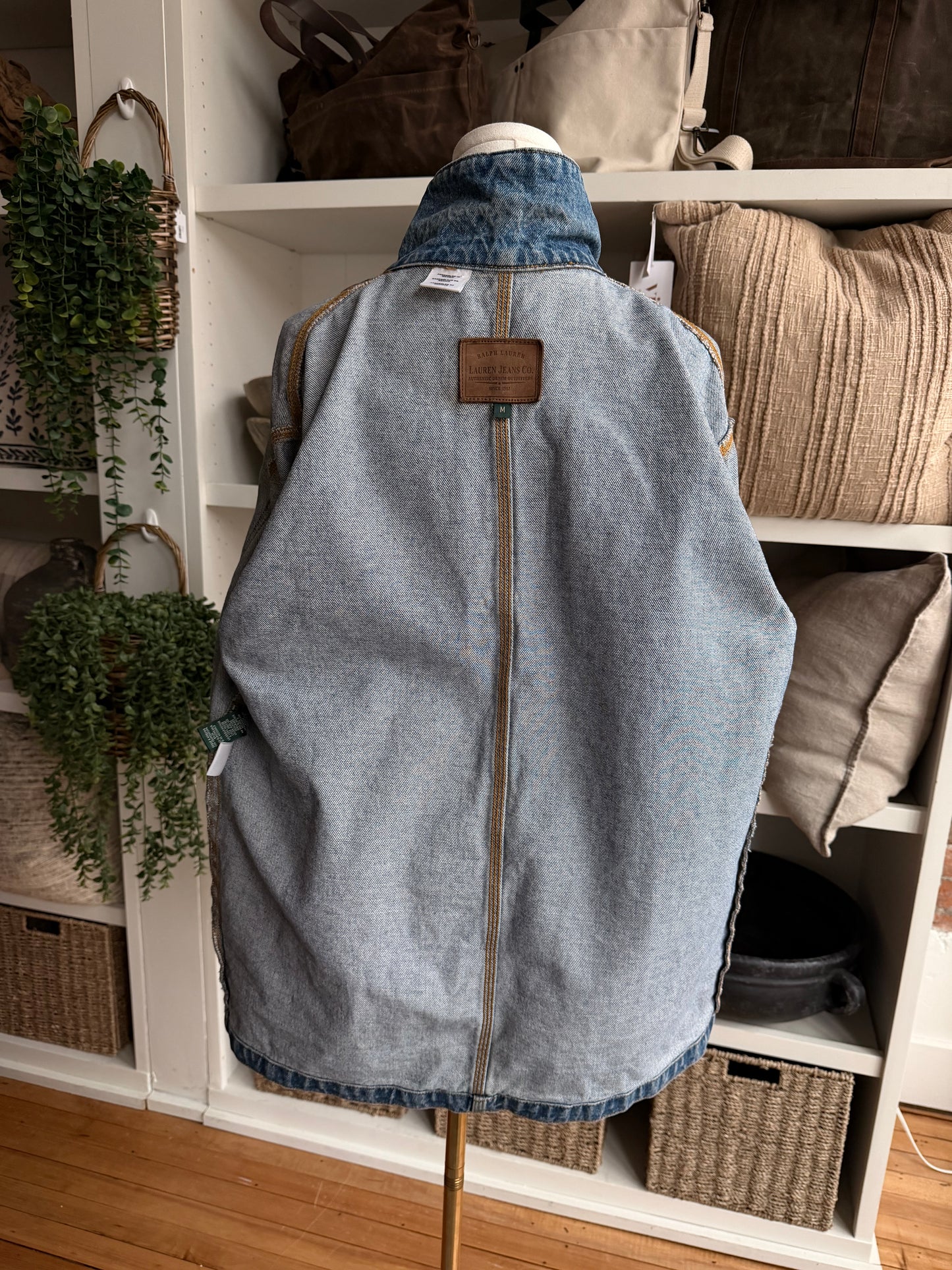 90s Lauren Jeans Co denim chore coat. Made in Mexico