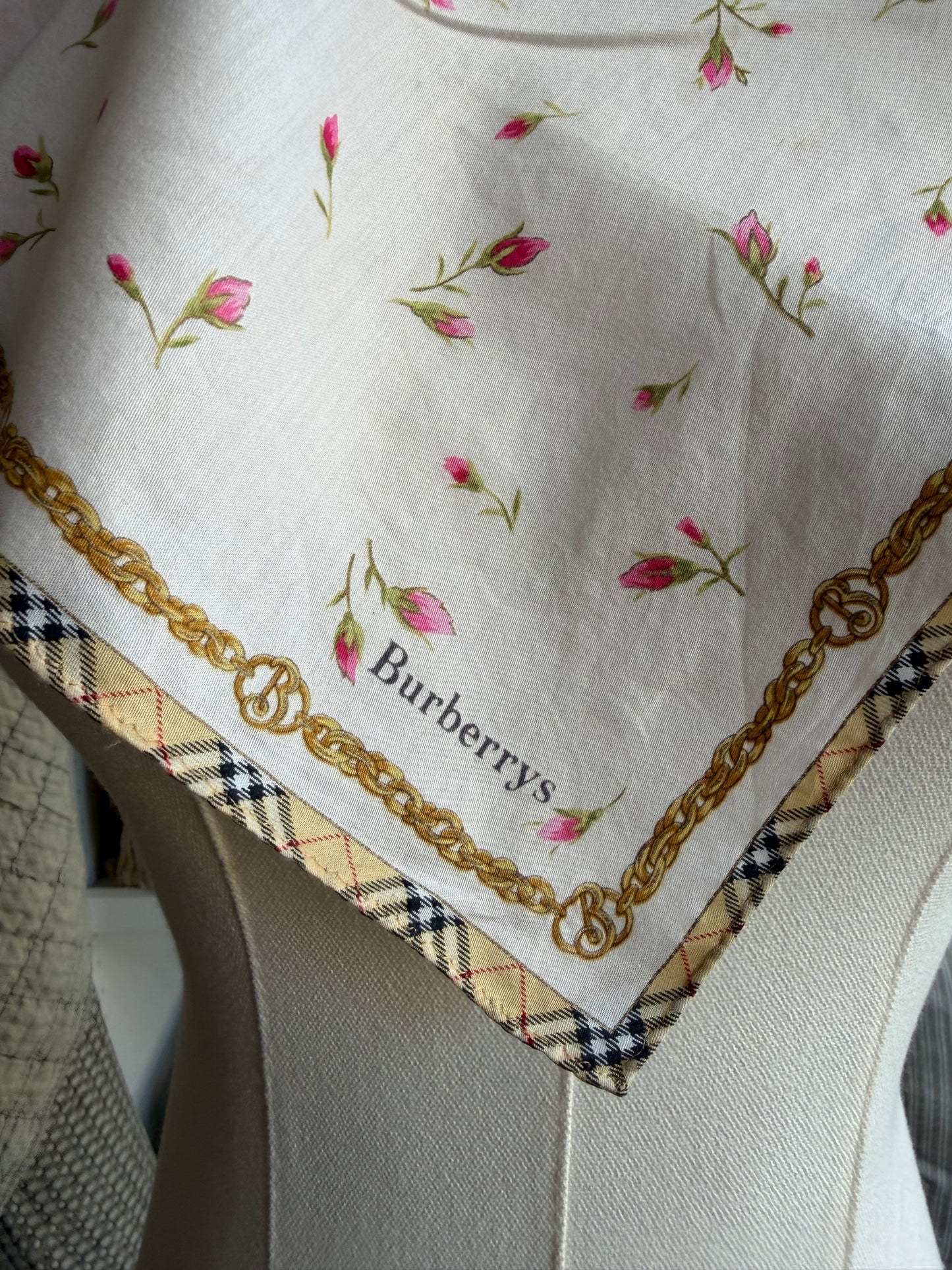 #17 Vintage Burberry cotton scarf