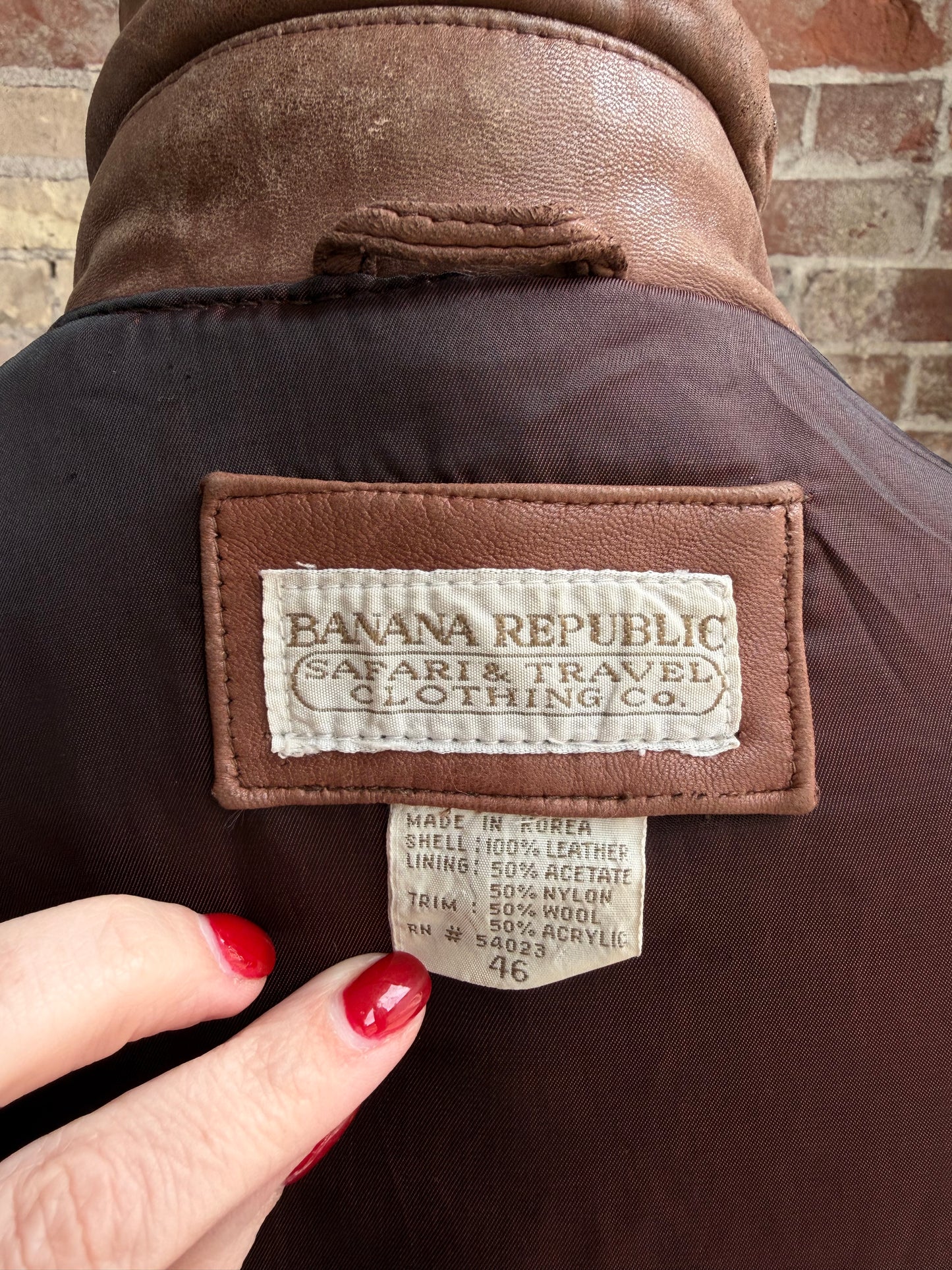 80s Banana Republic leather bomber