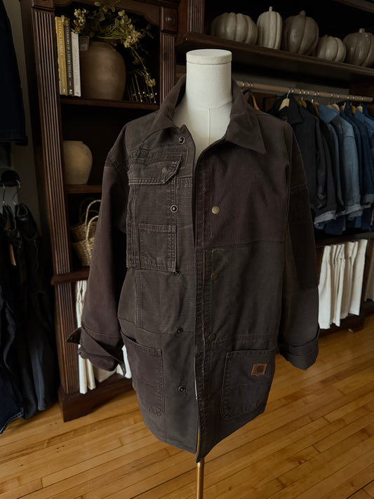 #9 Reworked vintage denim chore coat. Size L