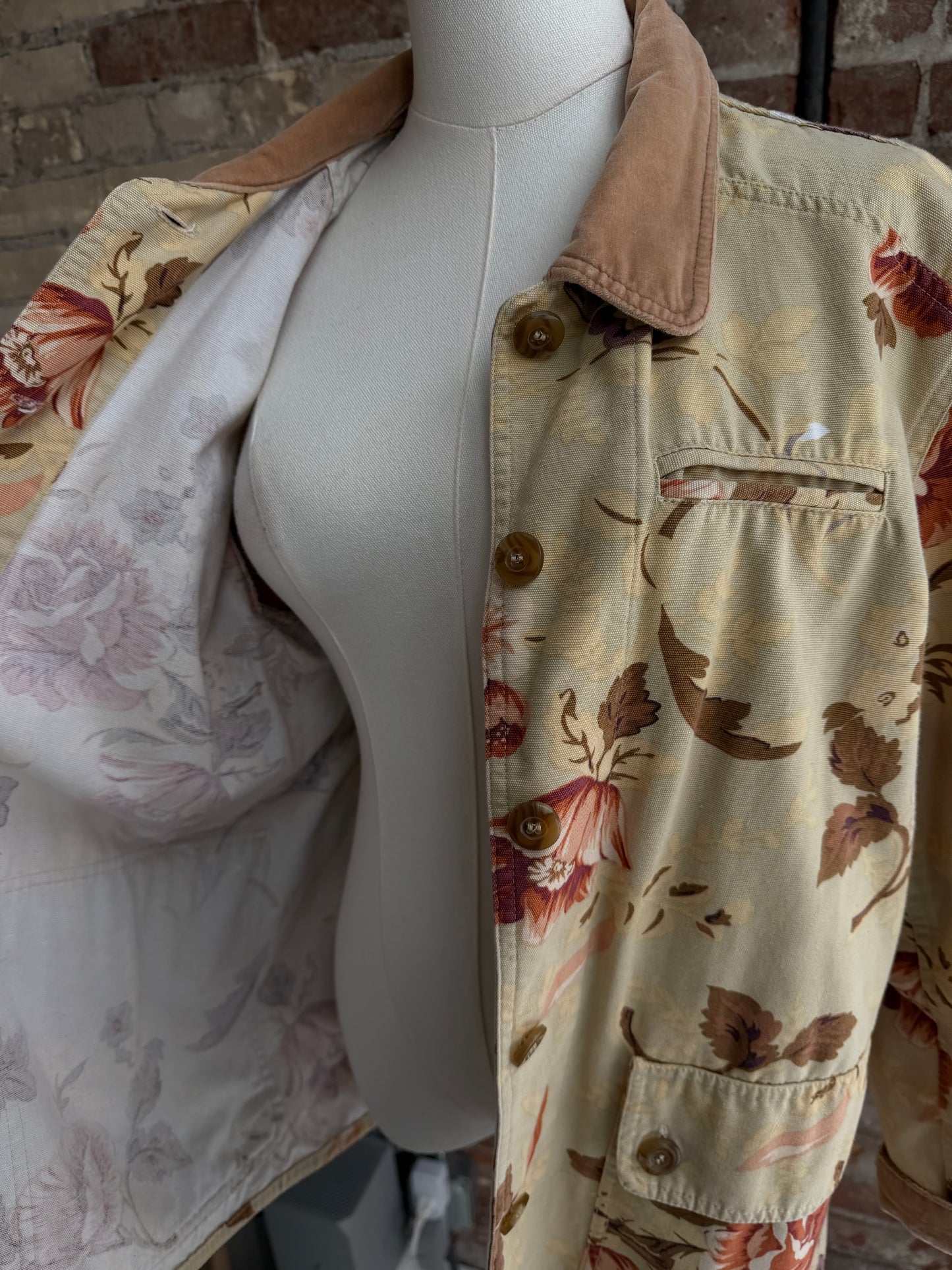 00s Coldwater Creek floral barn coat