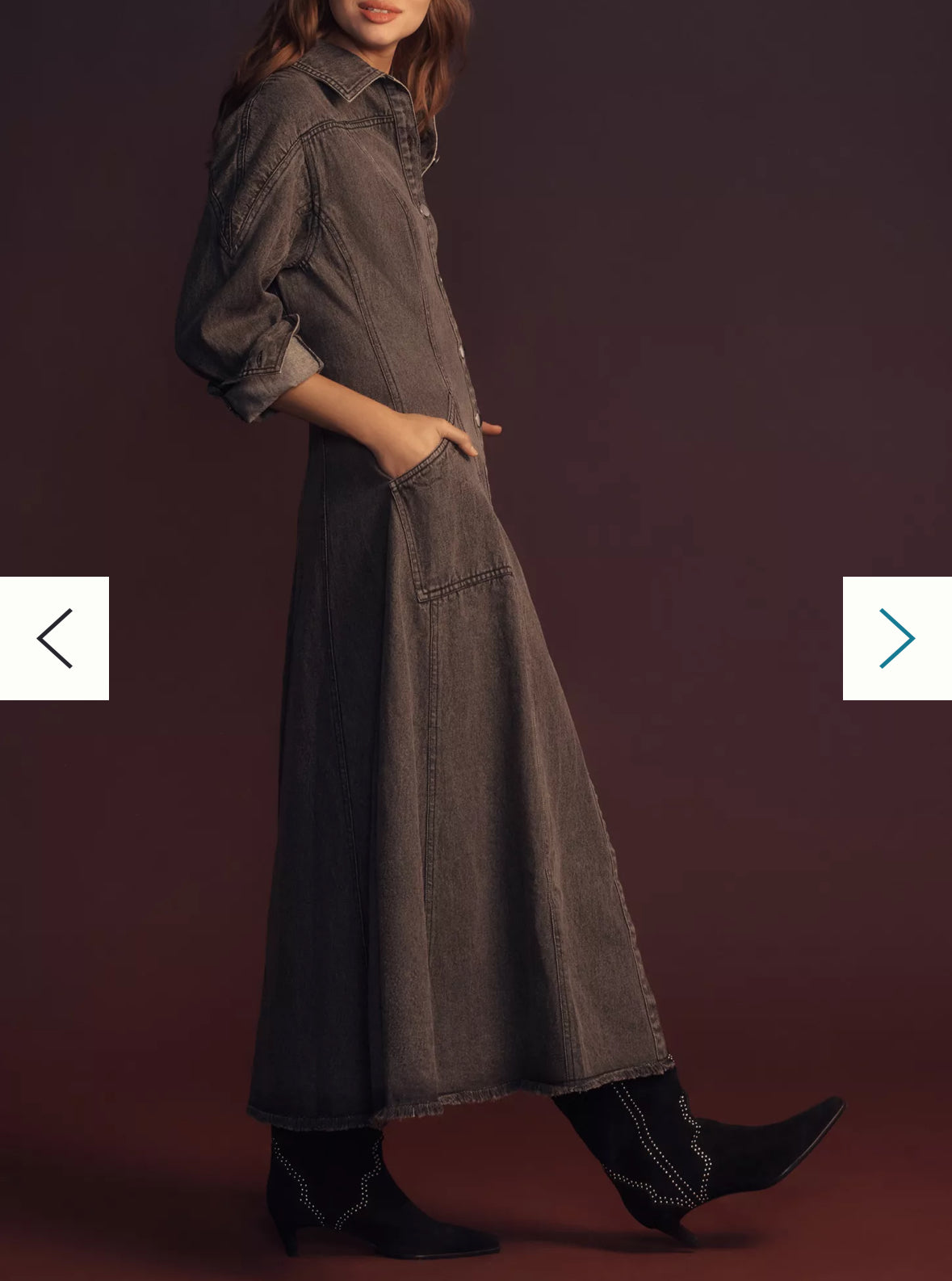 Anthropology black denim dress by Let Them Be. Size medium
