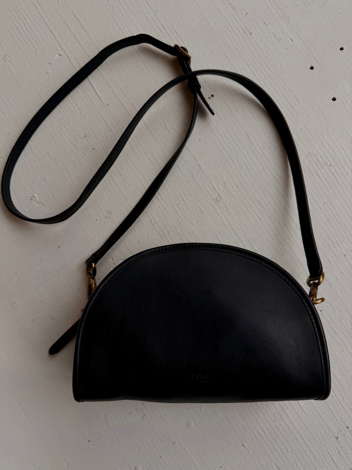 Polo Ralph Lauren black leather crossbody