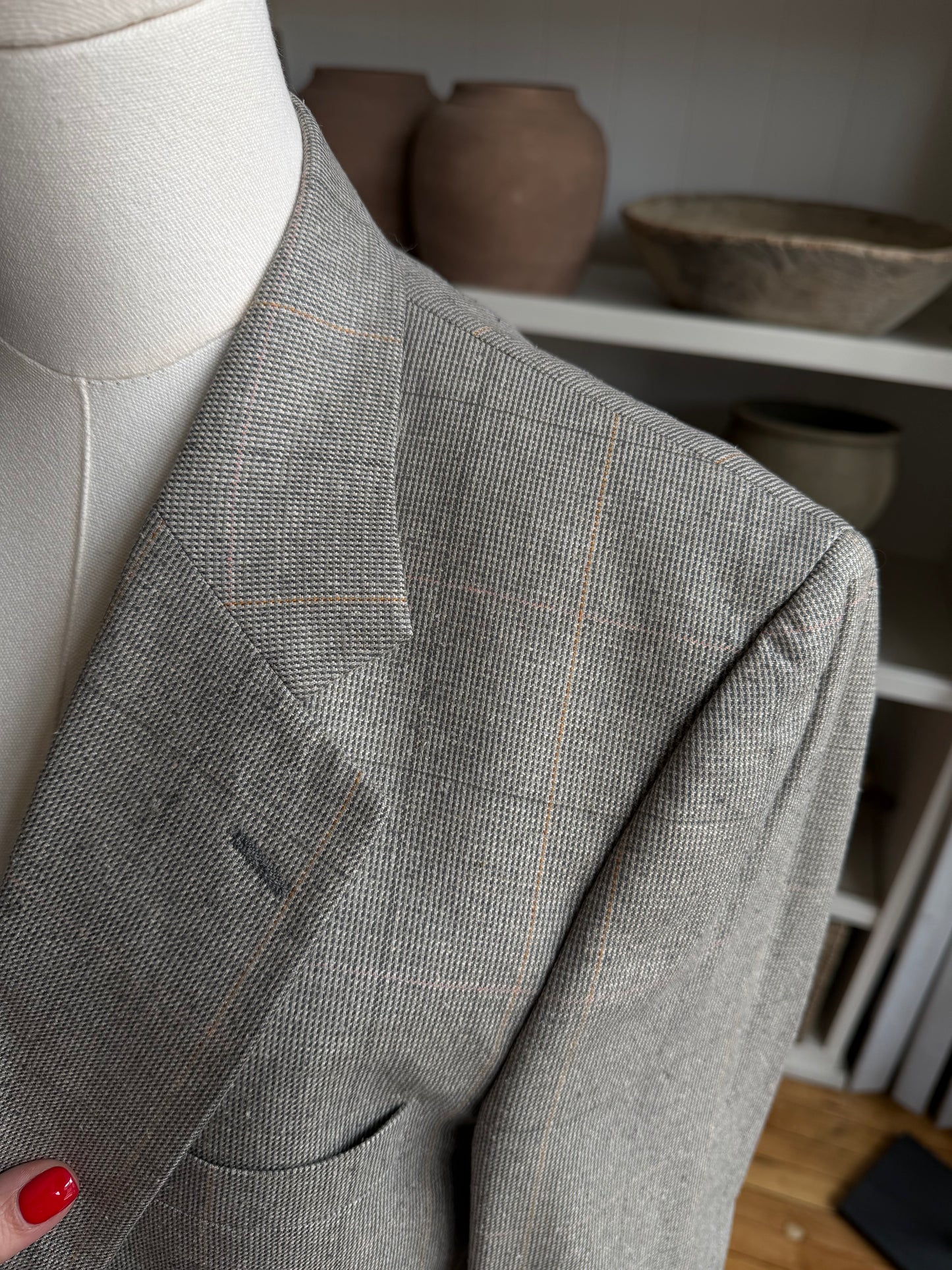90s Burberry silk blazer. Made in the USA
