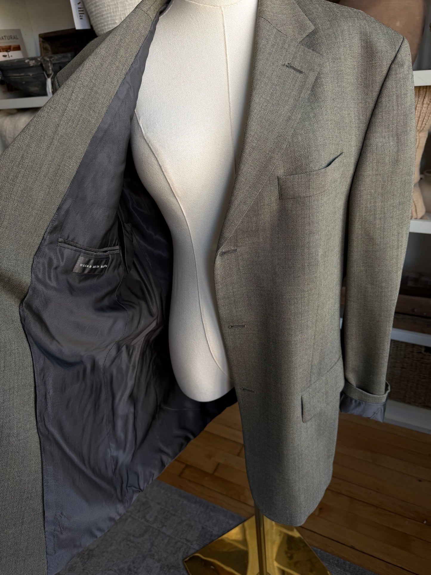 00s Oscar De La Renta lightweight wool blazer